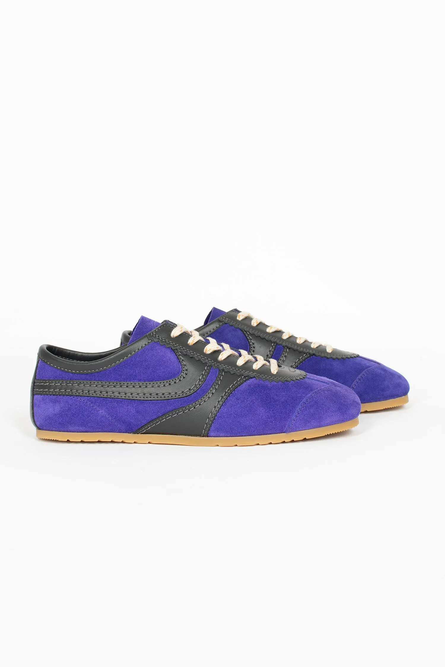 Marathon Suede Sneakers Dark Purple Cushion Line