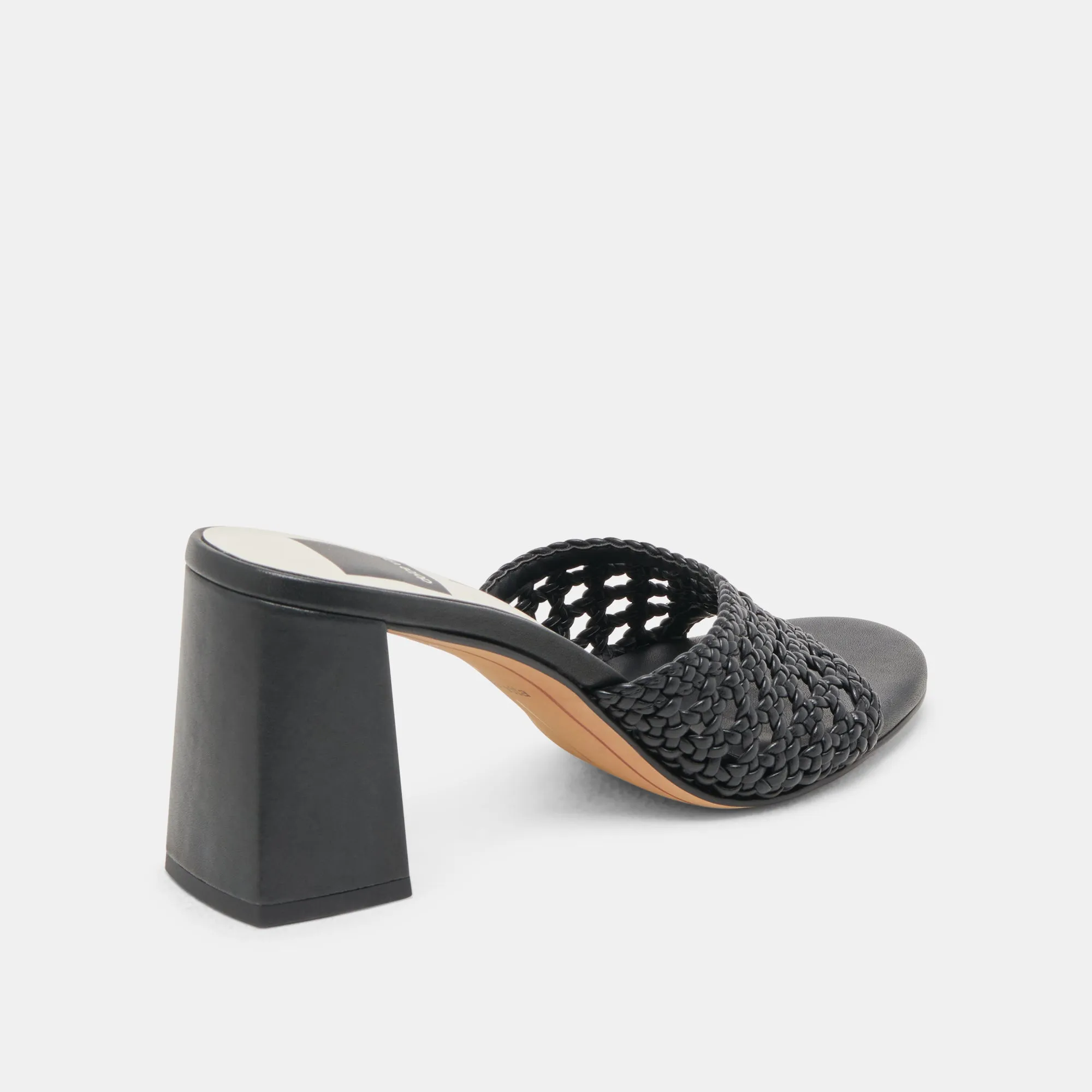 Abrasion resistant MARGOE HEELS BLACK WOVEN STELLA