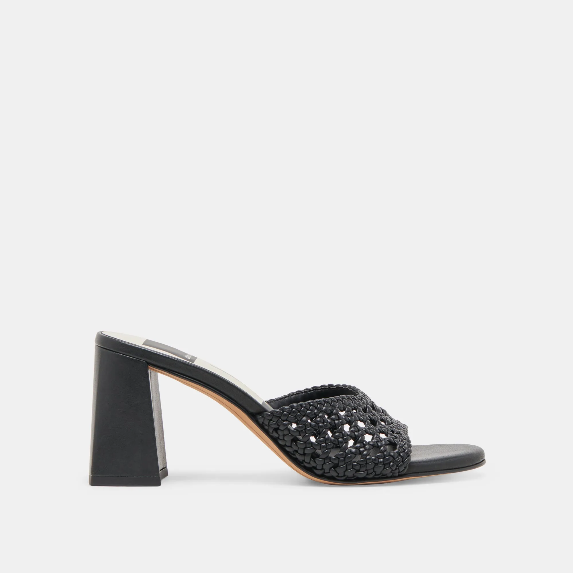 Comfortable Design MARGOE HEELS BLACK WOVEN STELLA