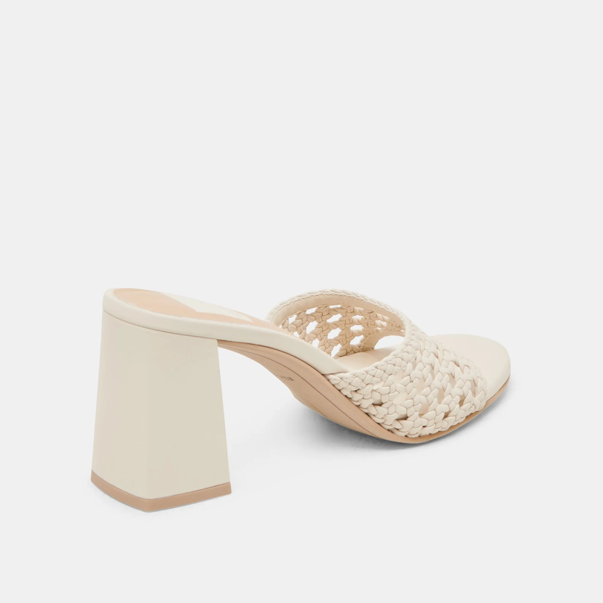 Soft Interior Comfortable Platform Heels MARGOE HEELS CREME WOVEN STELLA
