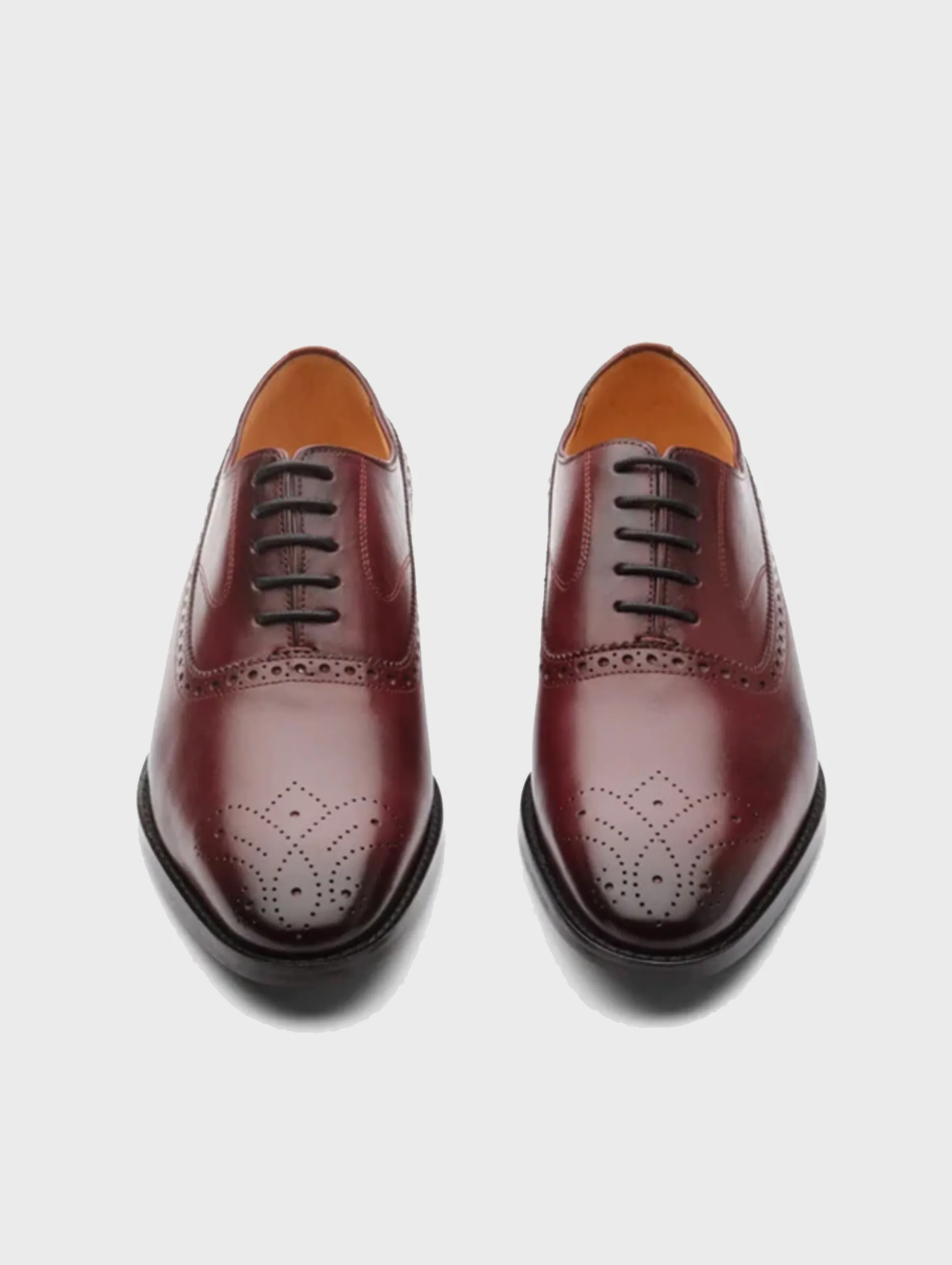 Mateo Oxford - Burgundy Easy Fit Lace Up
