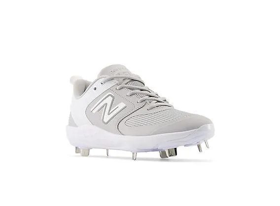 New Balance Women's VELO v3 Metal Fastpitch Softball Cleats - Grey with White - SMVELOG3 Construction Grade Thermal Barrier