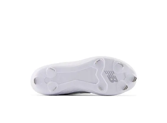 Stretchable Material Classic New Balance Women's VELO v3 Metal Fastpitch Softball Cleats - Grey with White - SMVELOG3