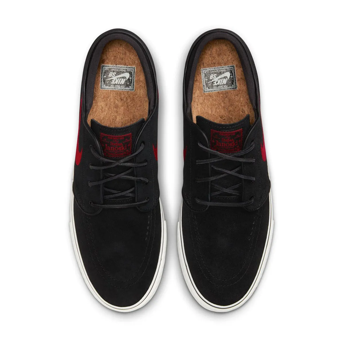 Breathable mesh upper SB Zoom Janoski OG  'Black University Red'