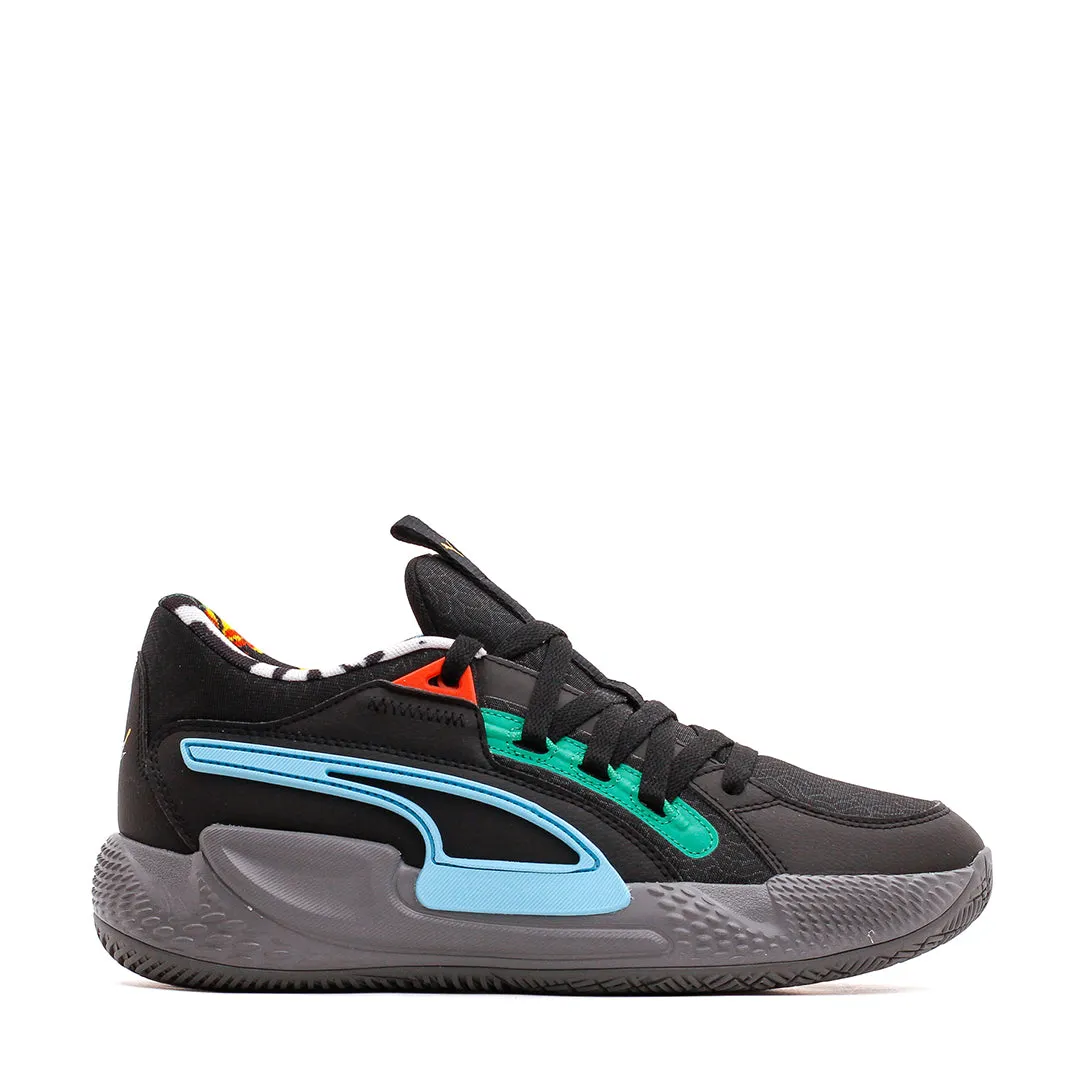 Puma Basketball Men Court Rider Chaos Block Party Black Cast Iron 378265-01 Stability Jump