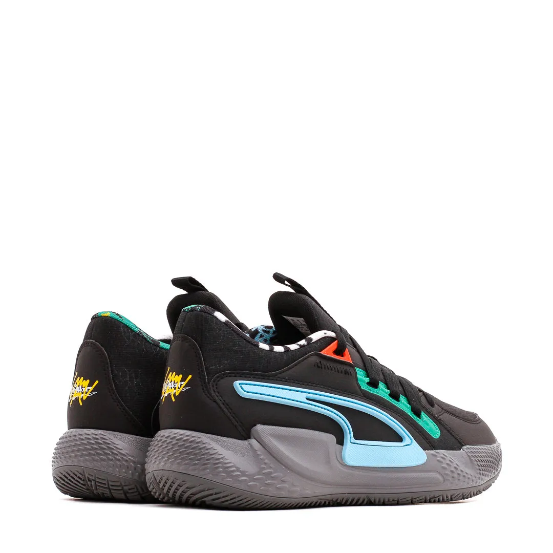 Puma Basketball Men Court Rider Chaos Block Party Black Cast Iron 378265-01 Indoor Use
