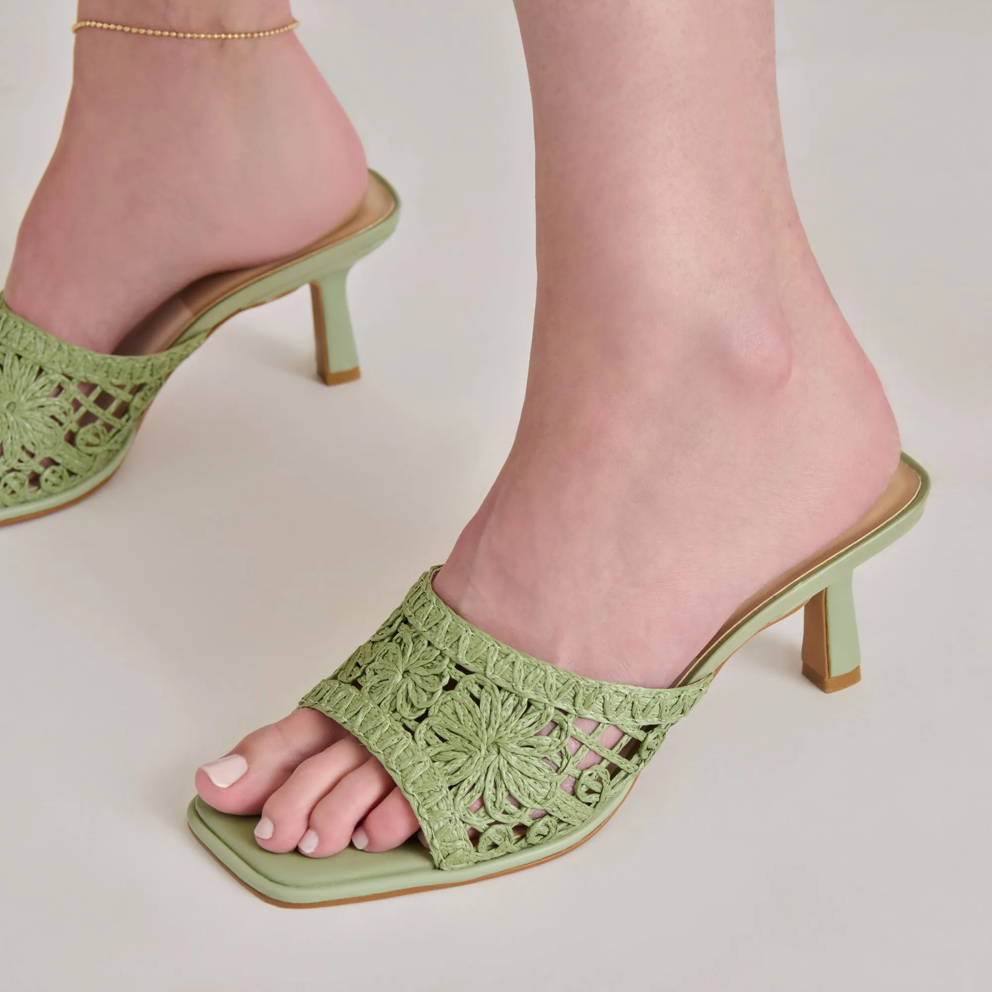 Fashion Heels MAYLAH HEELS SAGE MACRAME
