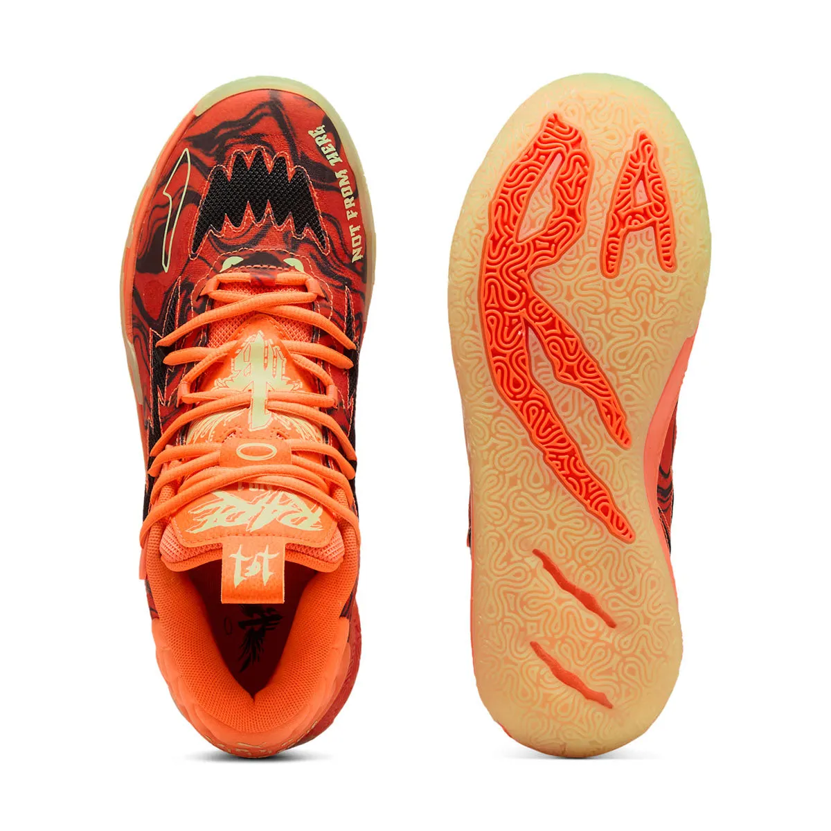 MB.03 'Halloween Fluro Orange' Lace   Up Style