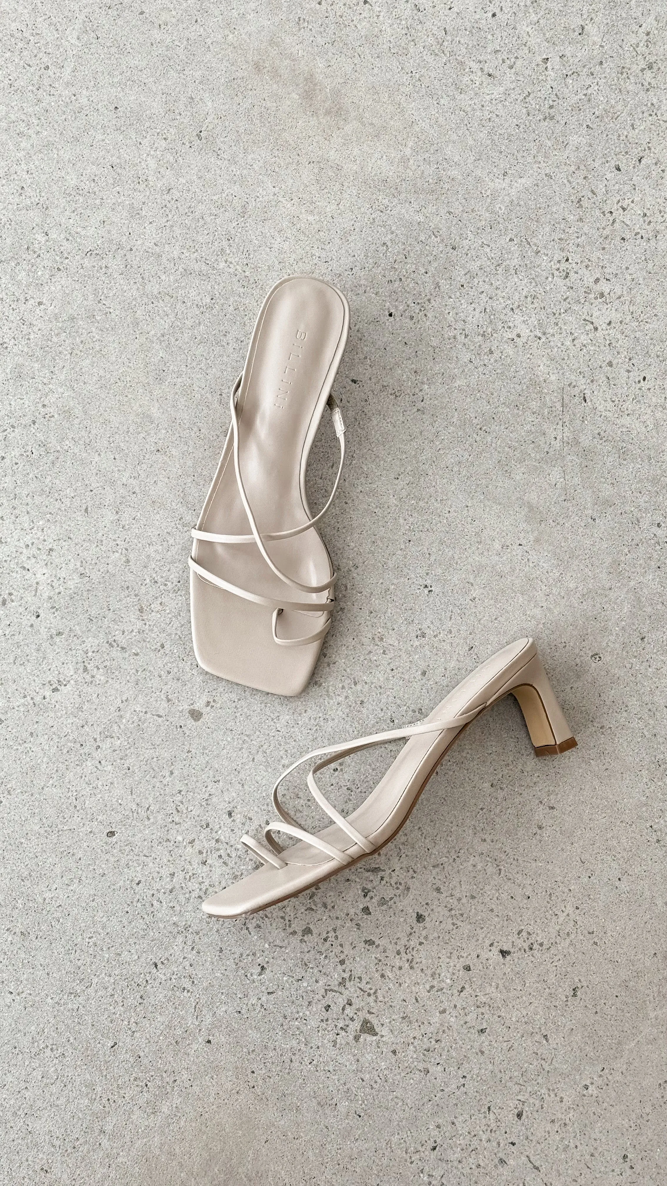 Melie Heel - Stone Casual Sandals