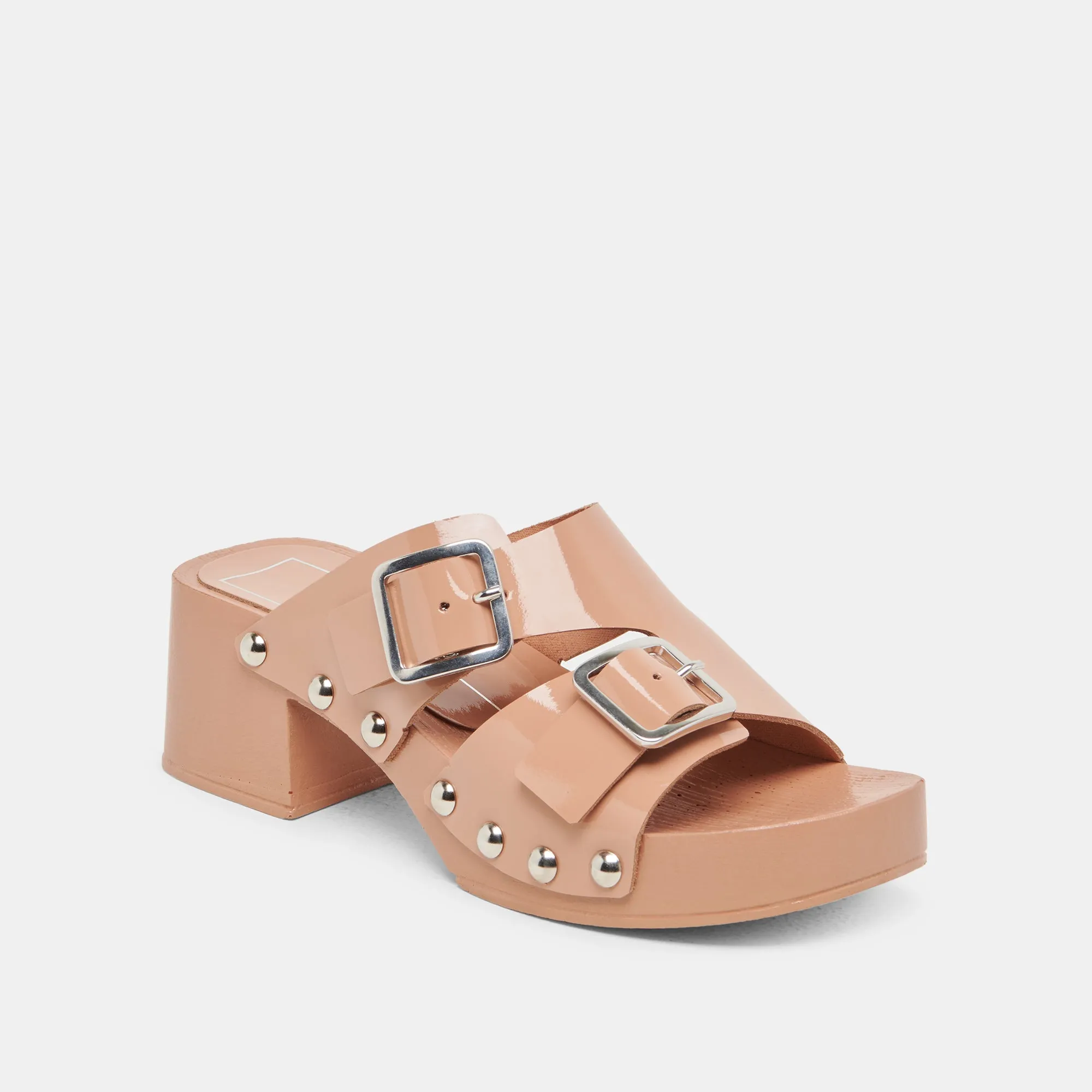 Padded Tongue Chic Sandals for Day MELODY HEELS TAN LEATHER