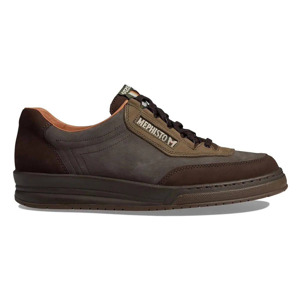 No Fuss Mephisto Men's Match Brown Nomad Multi Nubuck