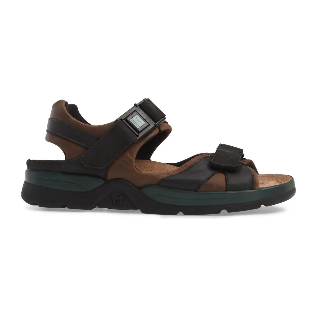 Comfort Sandals Durable Sole Mephisto Men's Shark Black/Brown