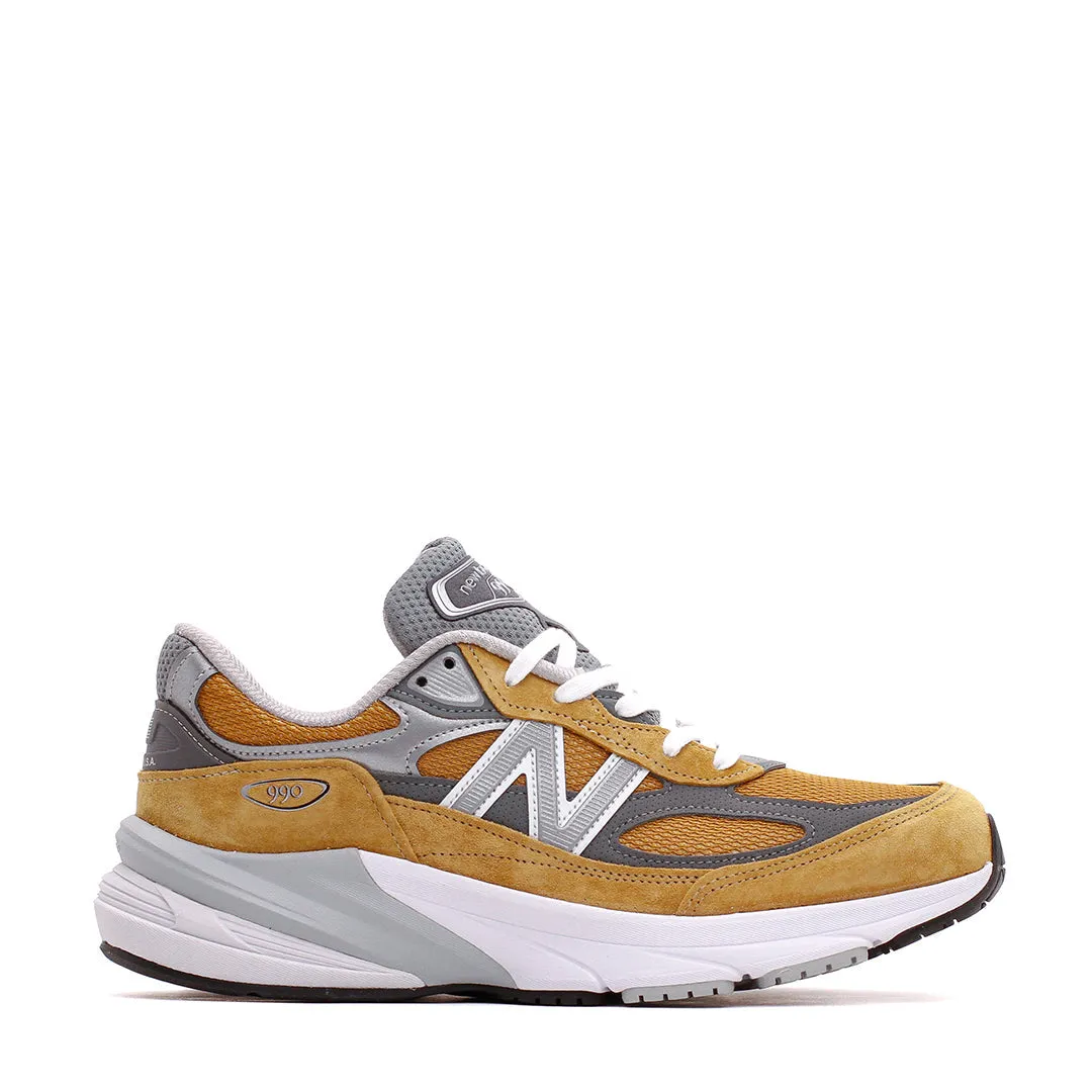 Comfortable Responsive Midsole running on flat terrain shoes New Balance Unisex 990v6 Wheat Made In USA U990TN6