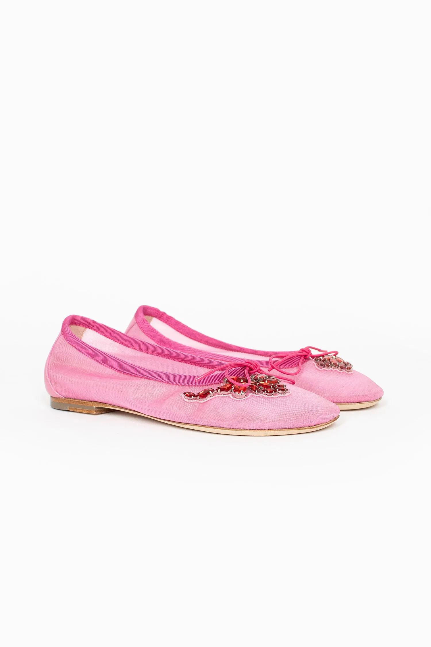 Mesh Embroidery Ballerina Pink Classic Design Cloud Fit
