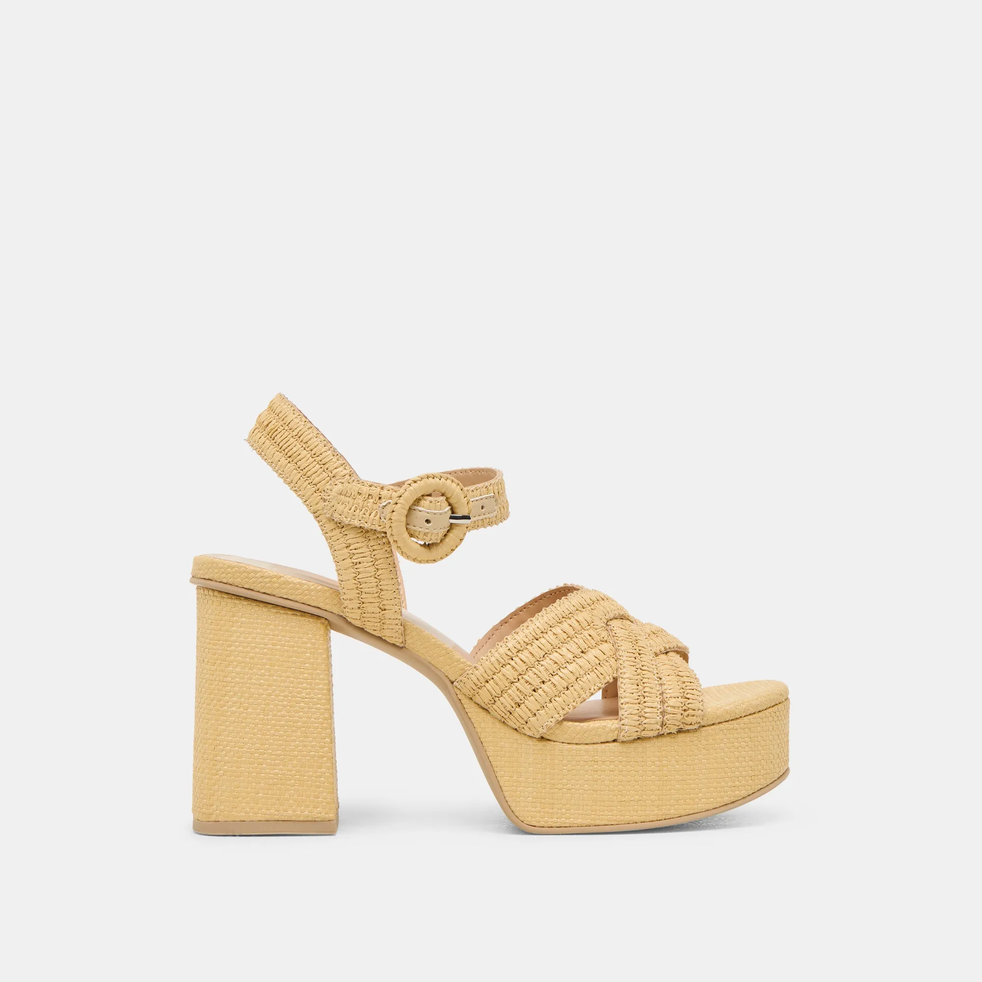 BETY HEELS LT NATURAL WOVEN RAFFIA Stable Fit Professional Office Shoes