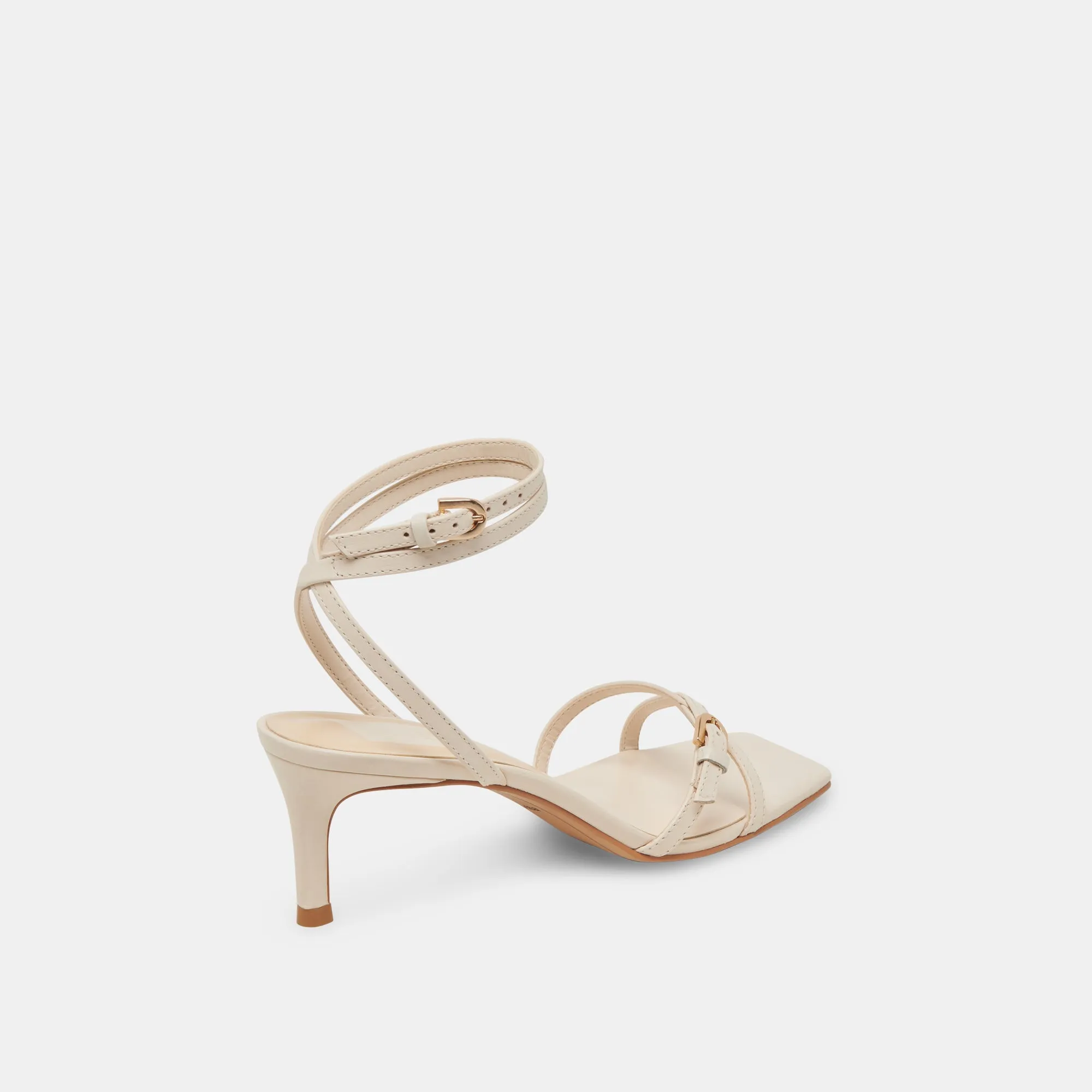 BAMBY HEELS BONE LEATHER Textured Heels