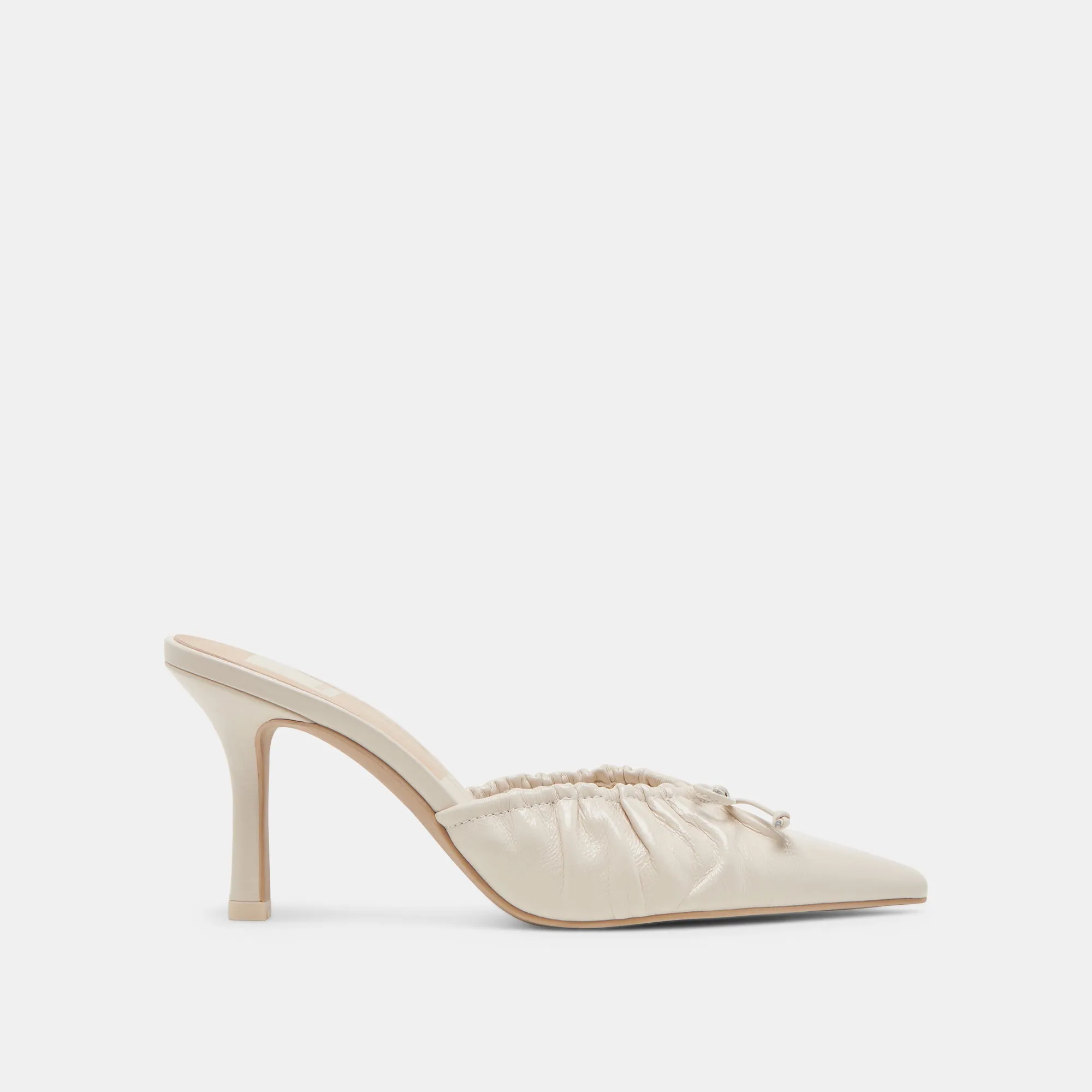 Trendy Footwear Bridal Stiletto Shoes KAIRI HEELS IVORY CRINKLE PATENT