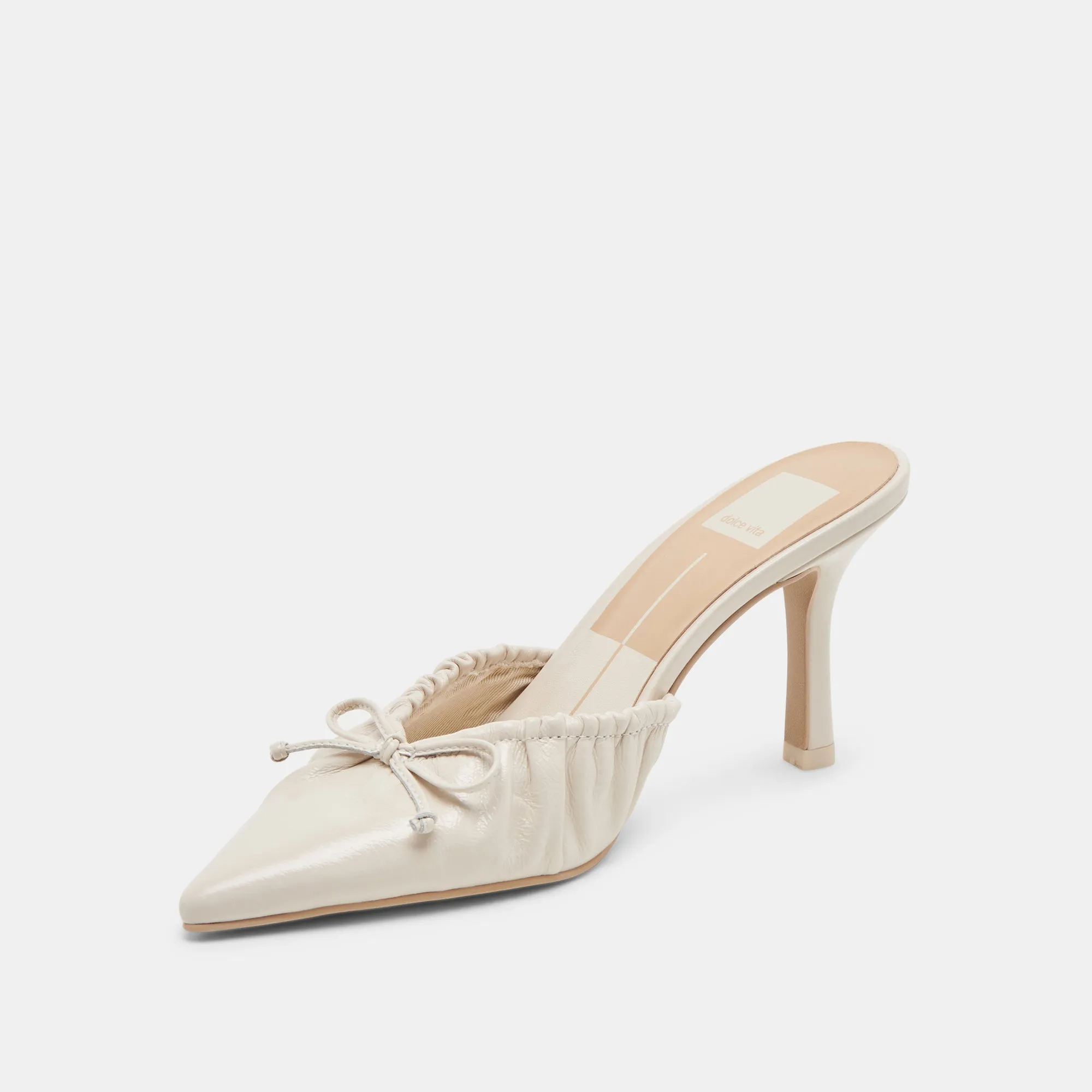 KAIRI HEELS IVORY CRINKLE PATENT Glamorous Shoes