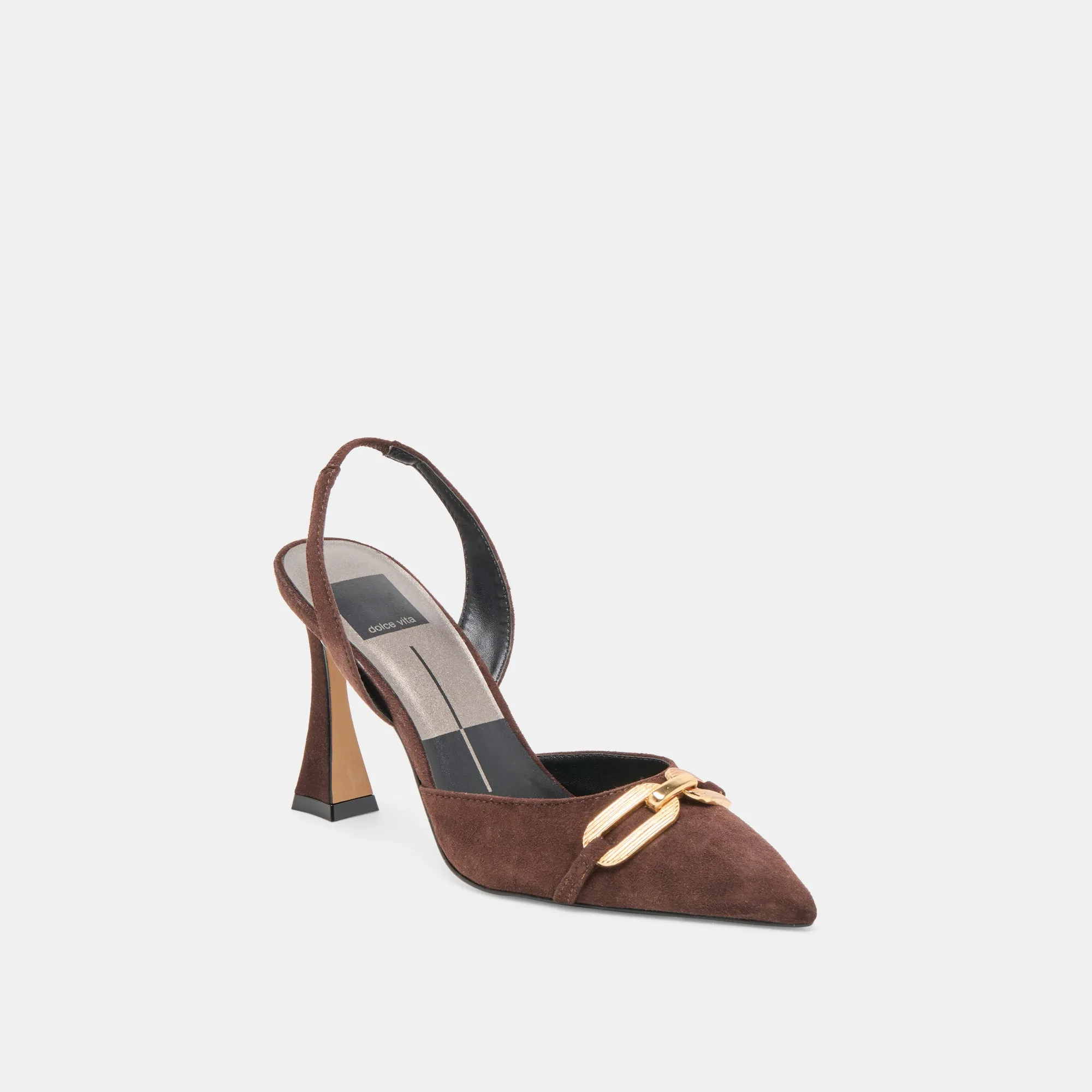 MALIK HEELS MAHOGANY NUBUCK Buckle Detail Flexible Soles