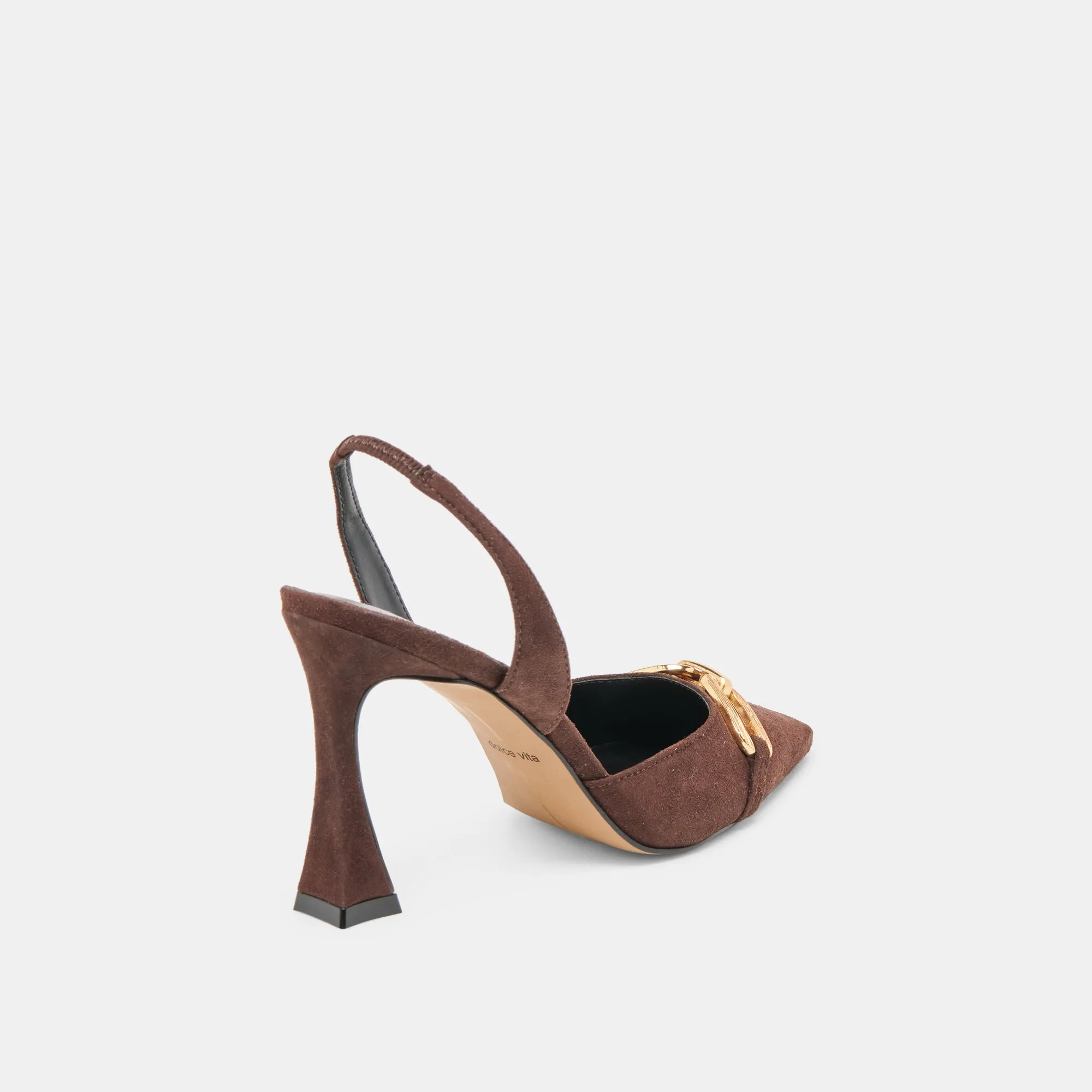 Retro Bridal Shoes Strappy Heeled Sandals MALIK HEELS MAHOGANY NUBUCK