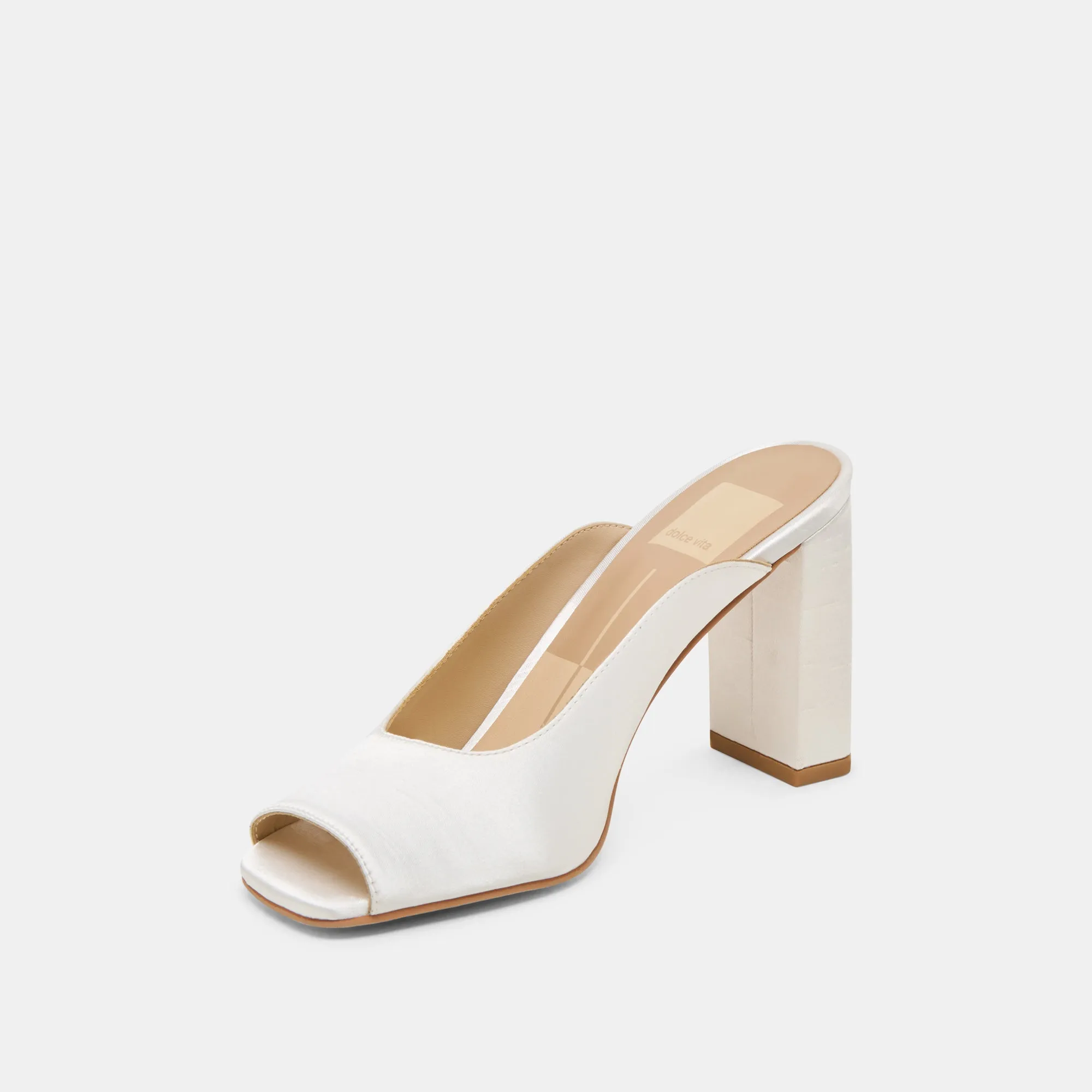 Soft Memory Foam Heels SABELA HEELS OFF WHITE SATIN