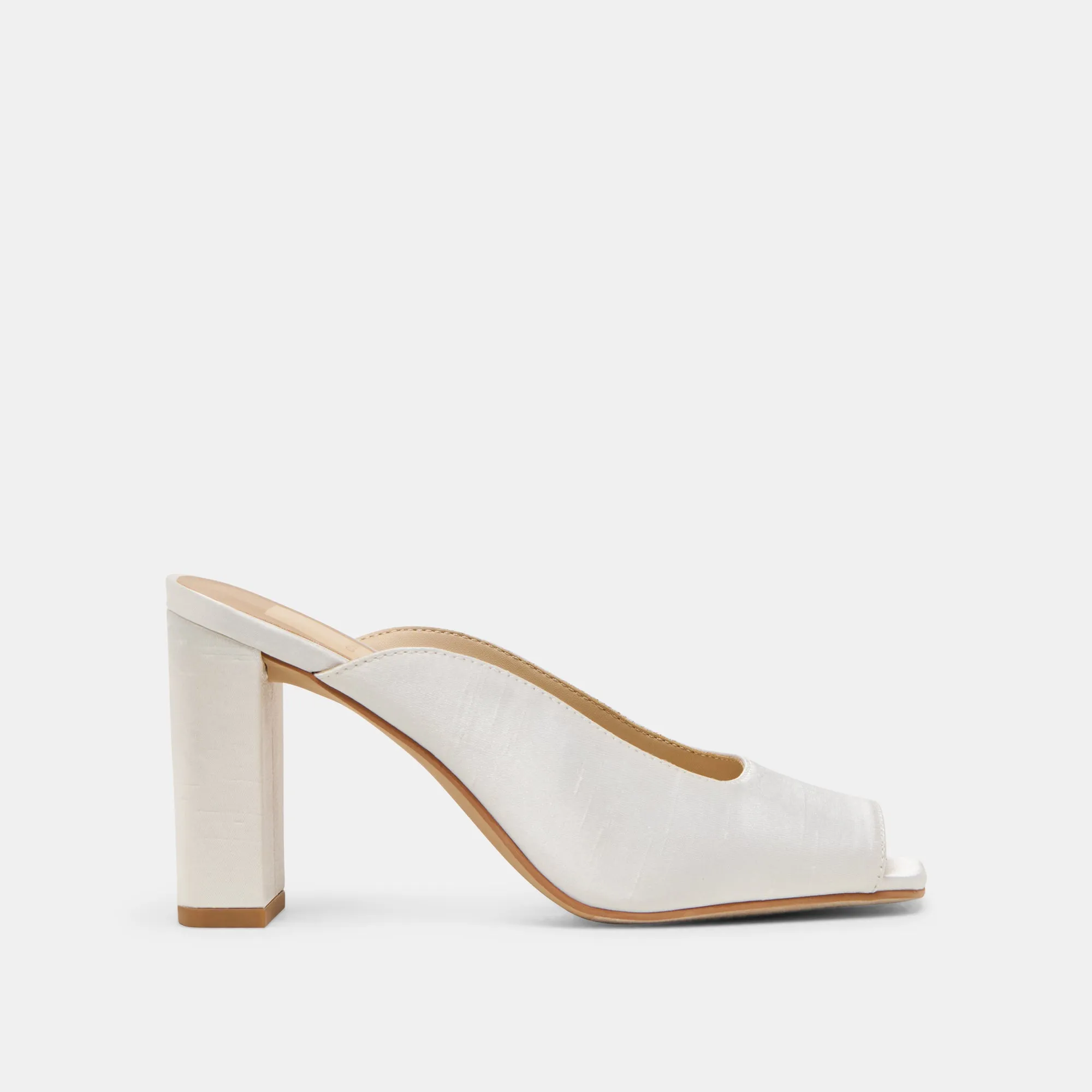 SABELA HEELS OFF WHITE SATIN studded Evening Heels