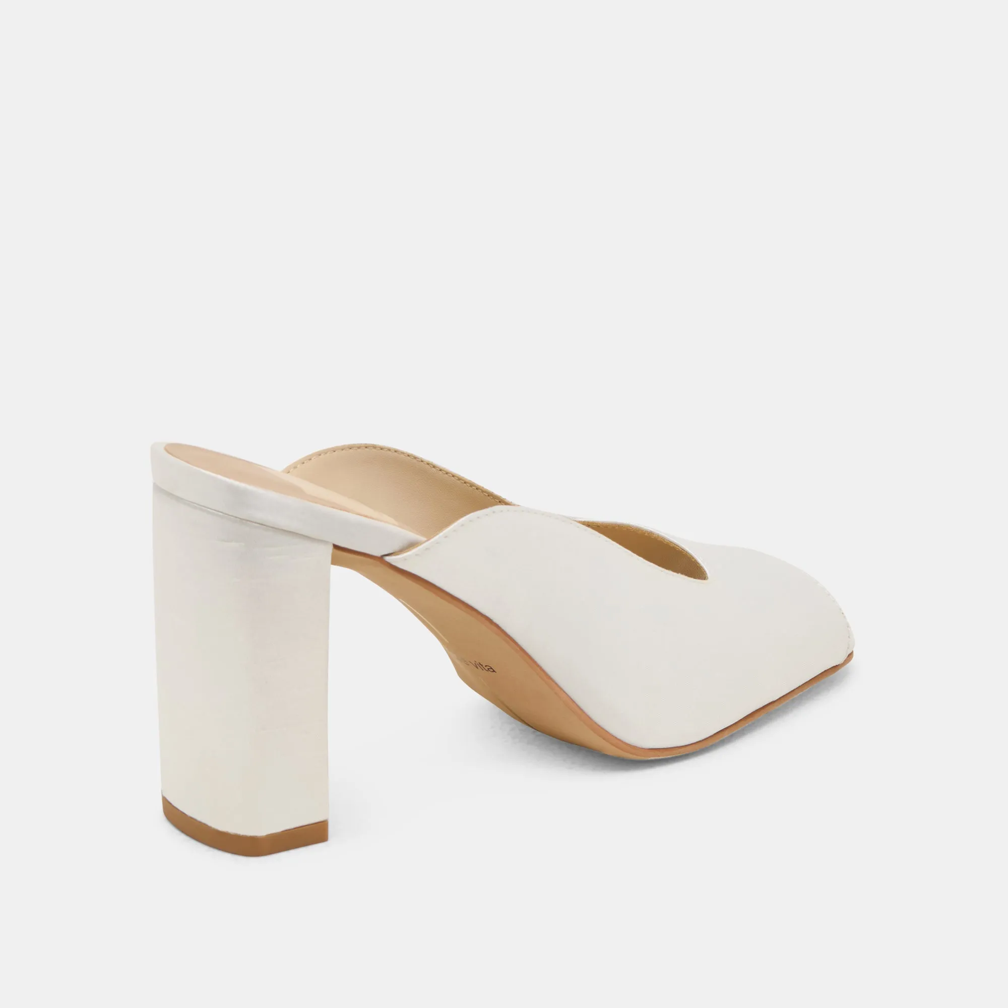 Wedding Reception Shoes Stylish Look SABELA HEELS OFF WHITE SATIN