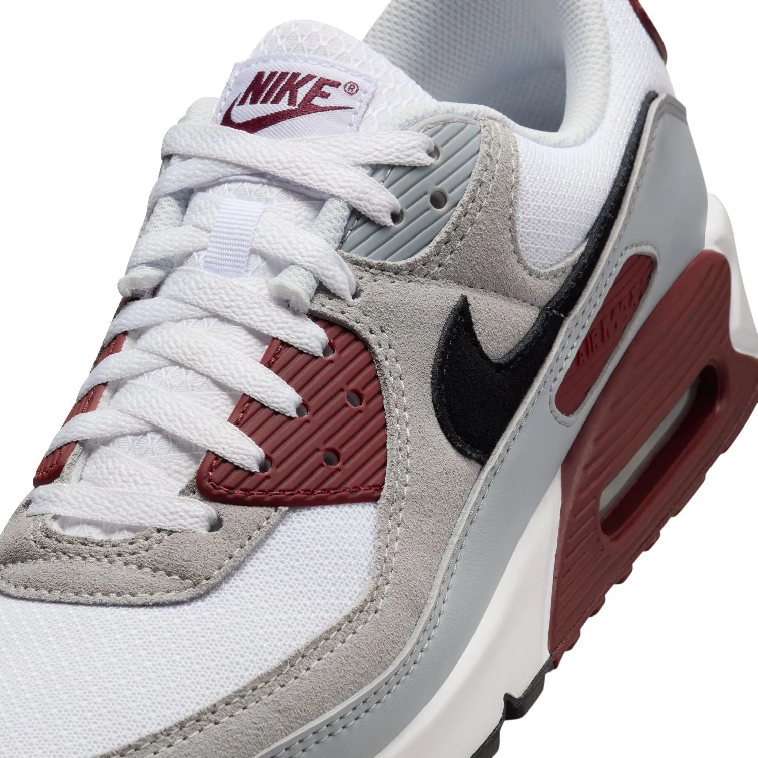 Air Max 90 'Dark Team Red' Lace System Ground Feel