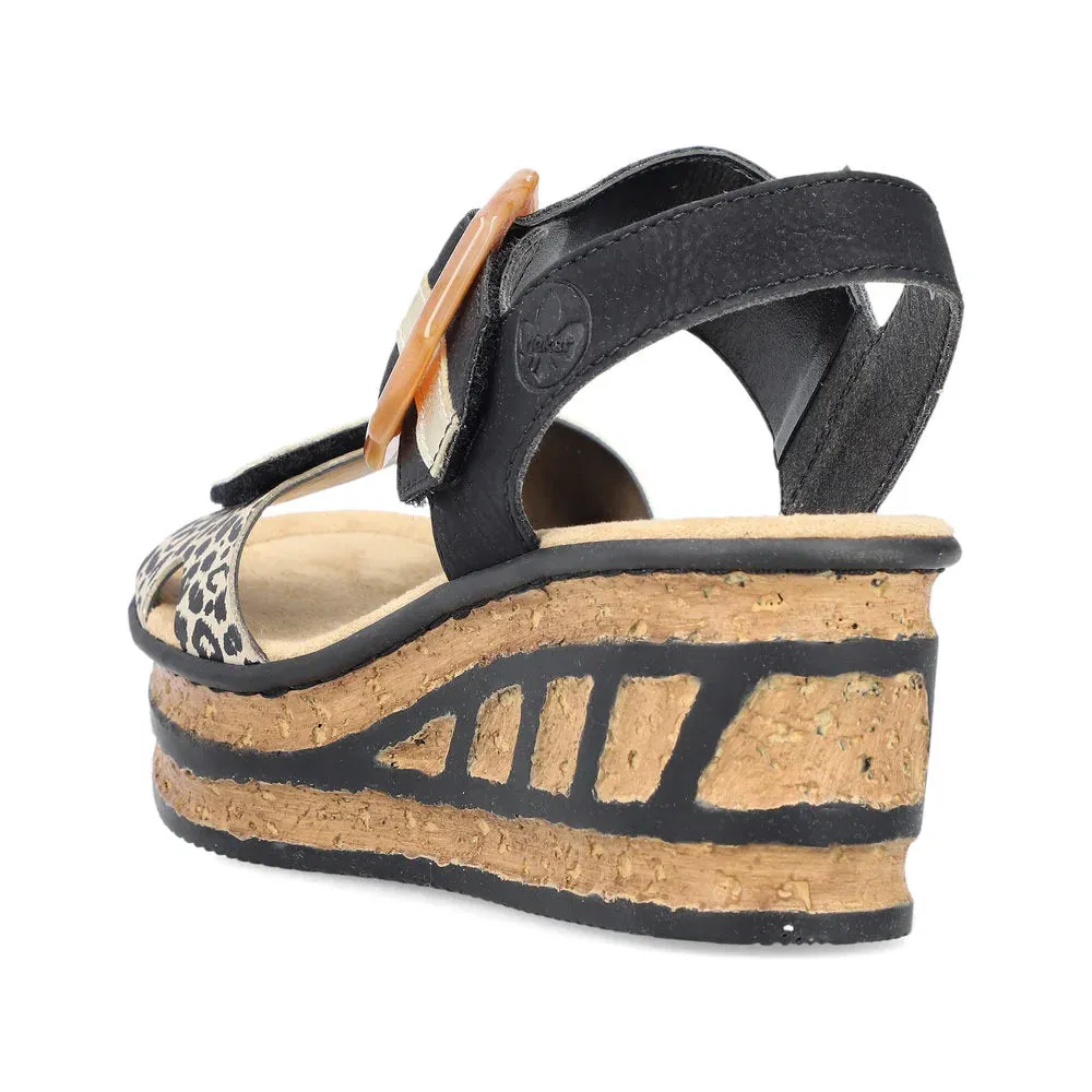 WOMEN'S 68176 ROSE Open Toe Heels Padded collar