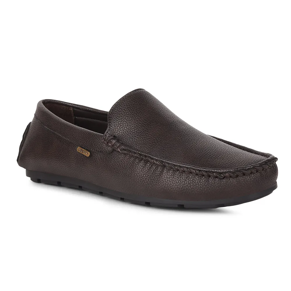 British Elegance Fortune Brown Loafers For Men VCL-108 By Liberty