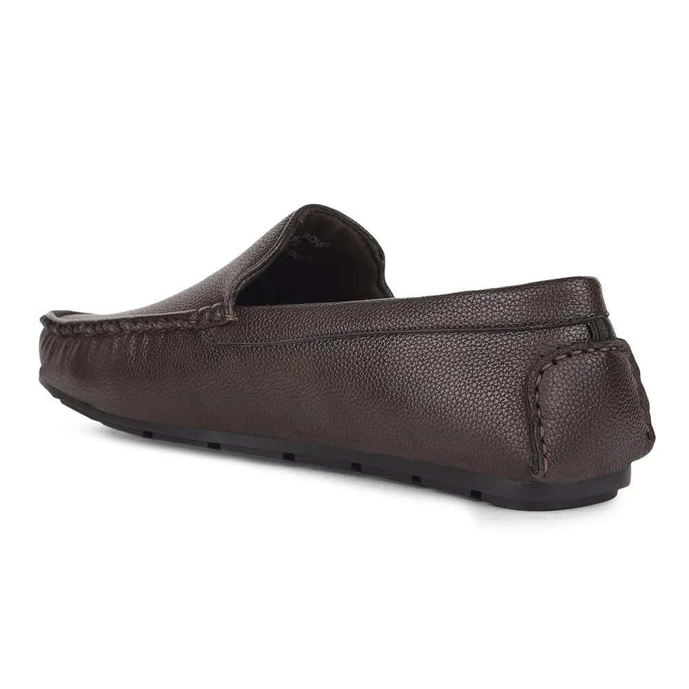 Soft Leather Design Fortune Brown Loafers For Men VCL-108 By Liberty