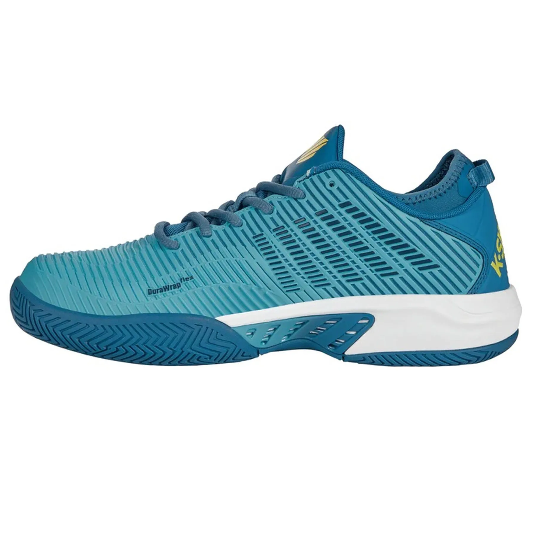 K Swiss Hypercourt Supreme Mens Tennis Shoes - Scuba Blue/Celestial/Brilliant White Stretch Fabric