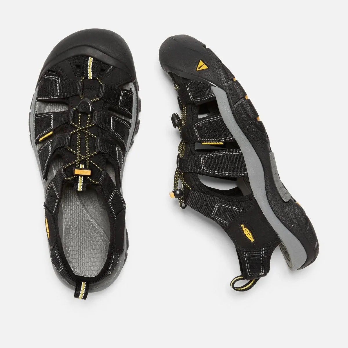 Relax Fit Keen Men's Newport H2 Black Fabric Water Friendly