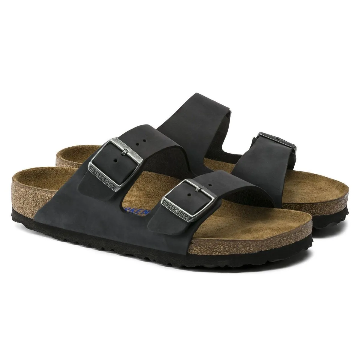 Birkenstock Men's Arizona Soft Footbed Black Oiled Leather Chic Vibe