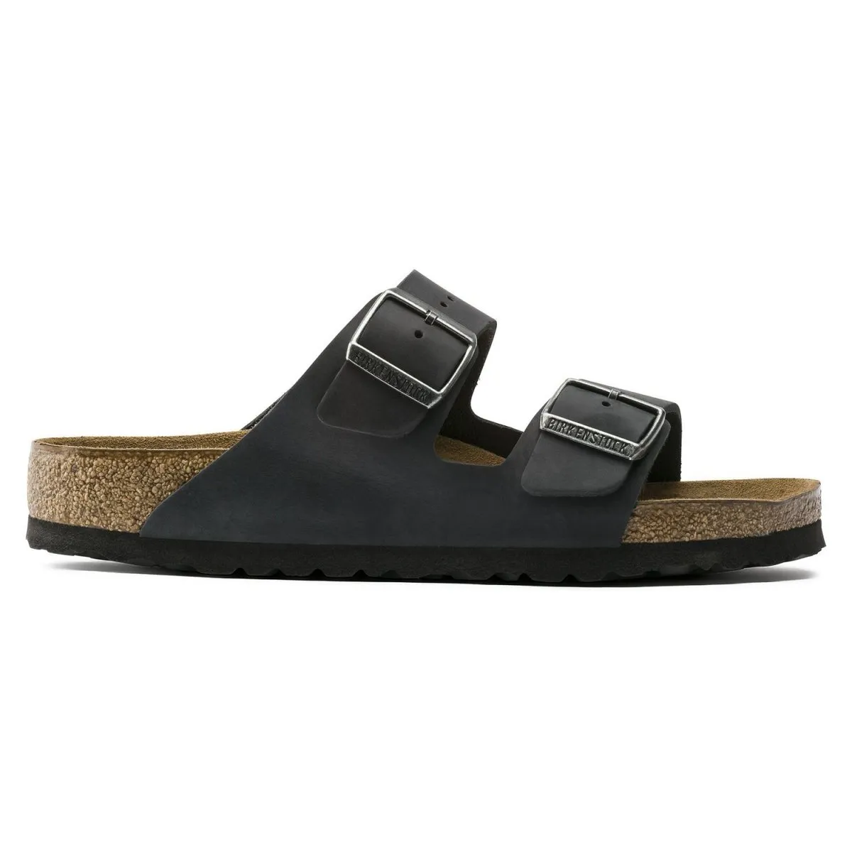 Birkenstock Men's Arizona Soft Footbed Black Oiled Leather Gladiator Style Versatile Outdoor Style