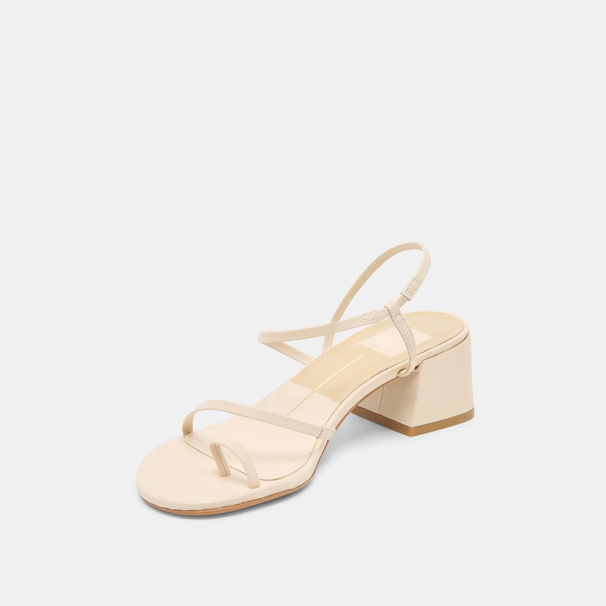 Lightweight TRINI HEELS CREME LEATHER