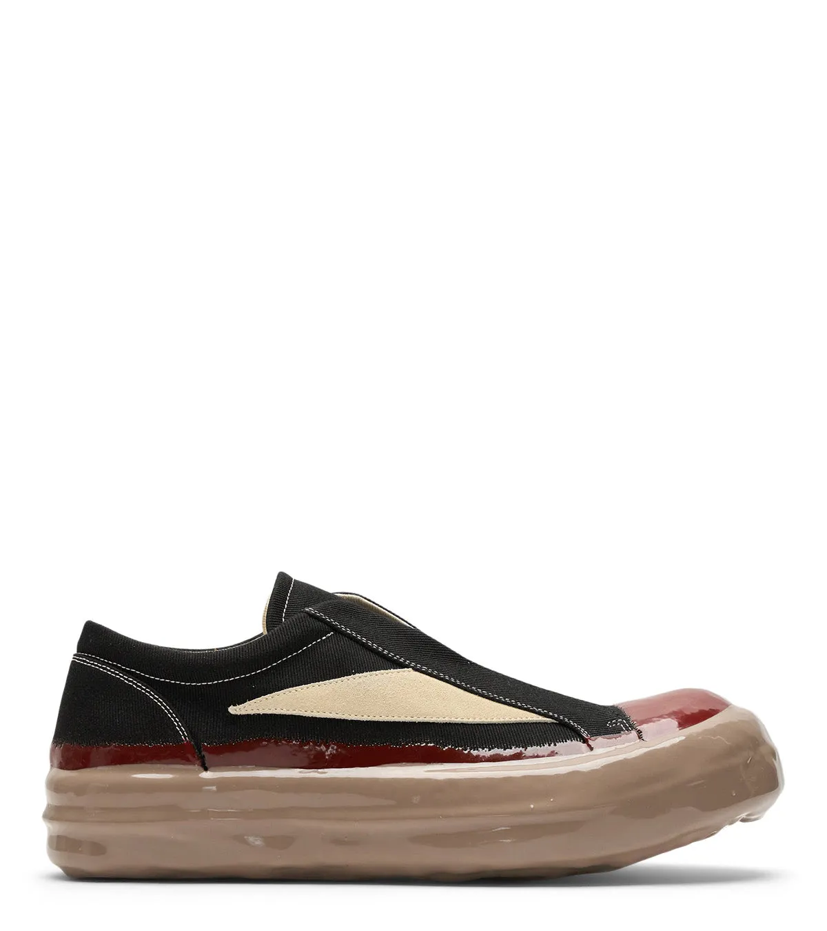 Rick Owens DRKSHDW Laceless Vintage Sneaks Black Red holiday