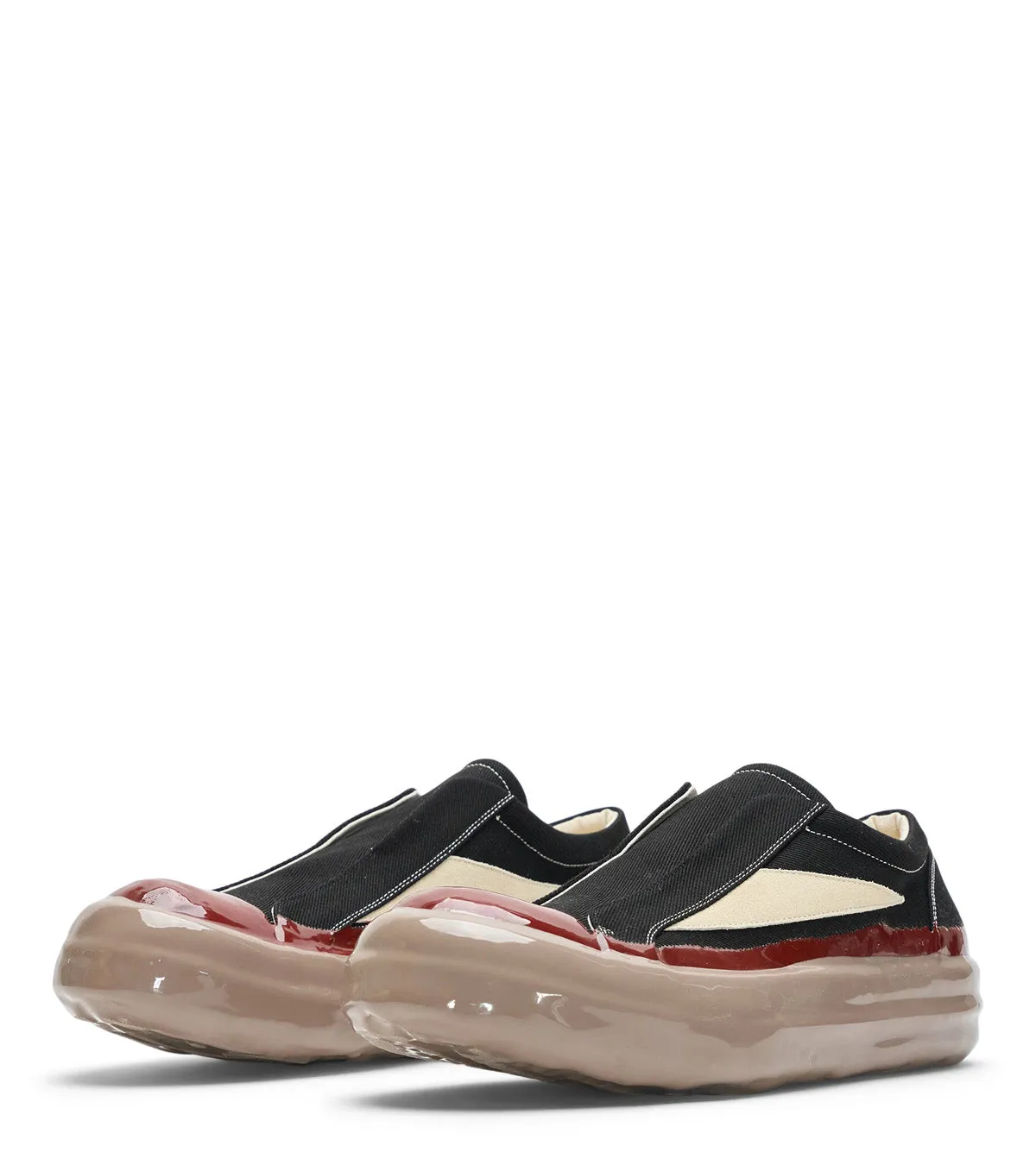 Rick Owens DRKSHDW Laceless Vintage Sneaks Black Red cycling - specific advantages