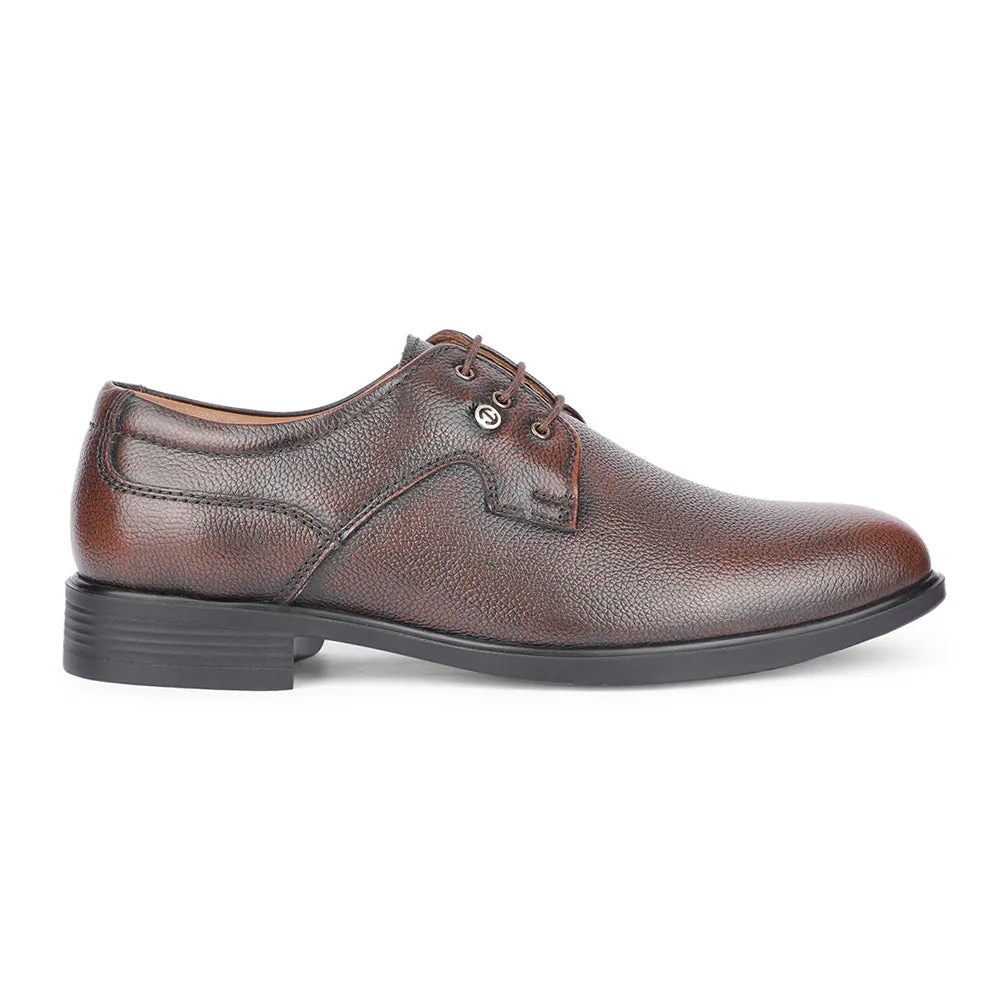Semi Formal Healers Formal Brown Lacing Derby Shoes For Men S201-05 By Liberty