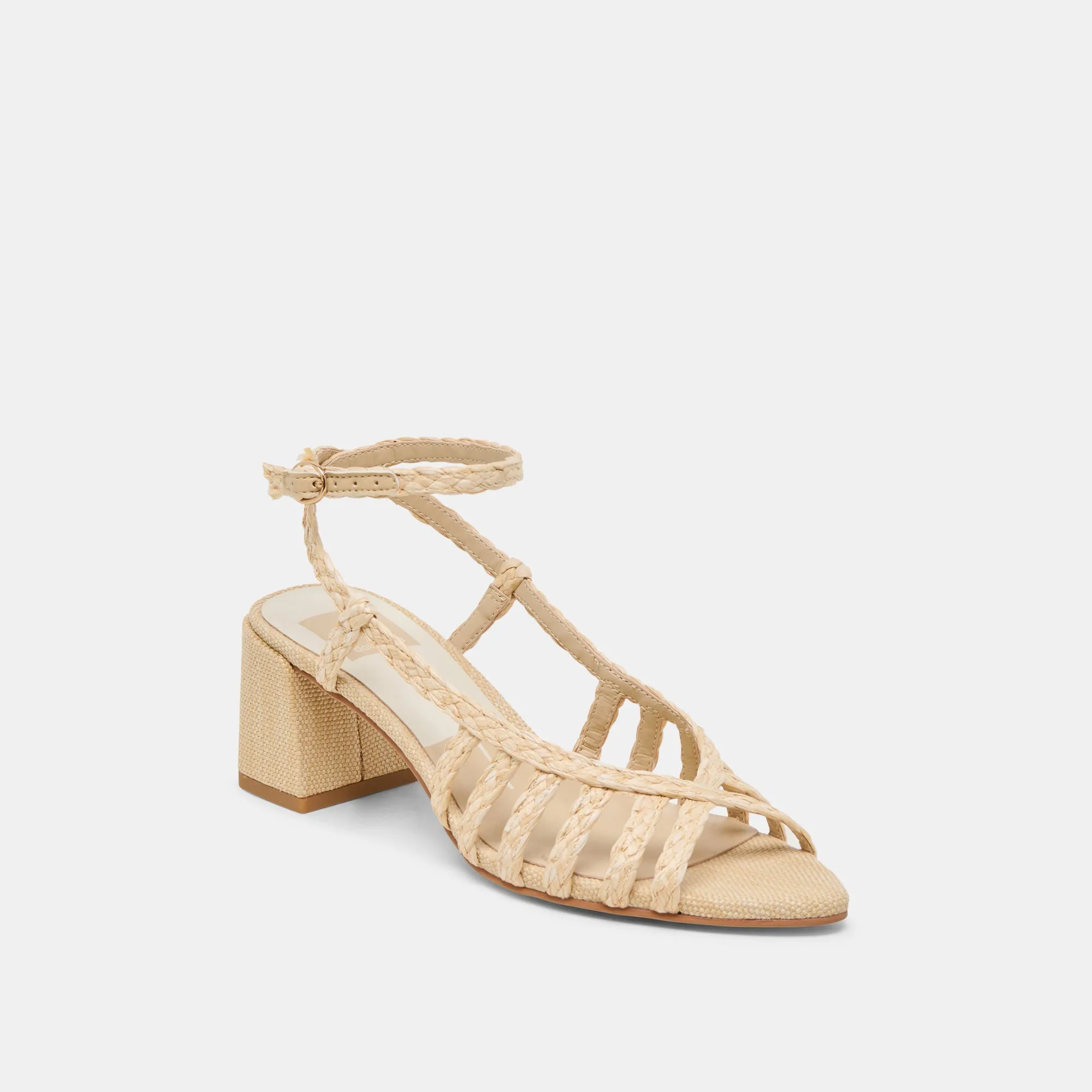 YASMIN HEELS NATURAL RAFFIA Comfortable Flats Cute Heels