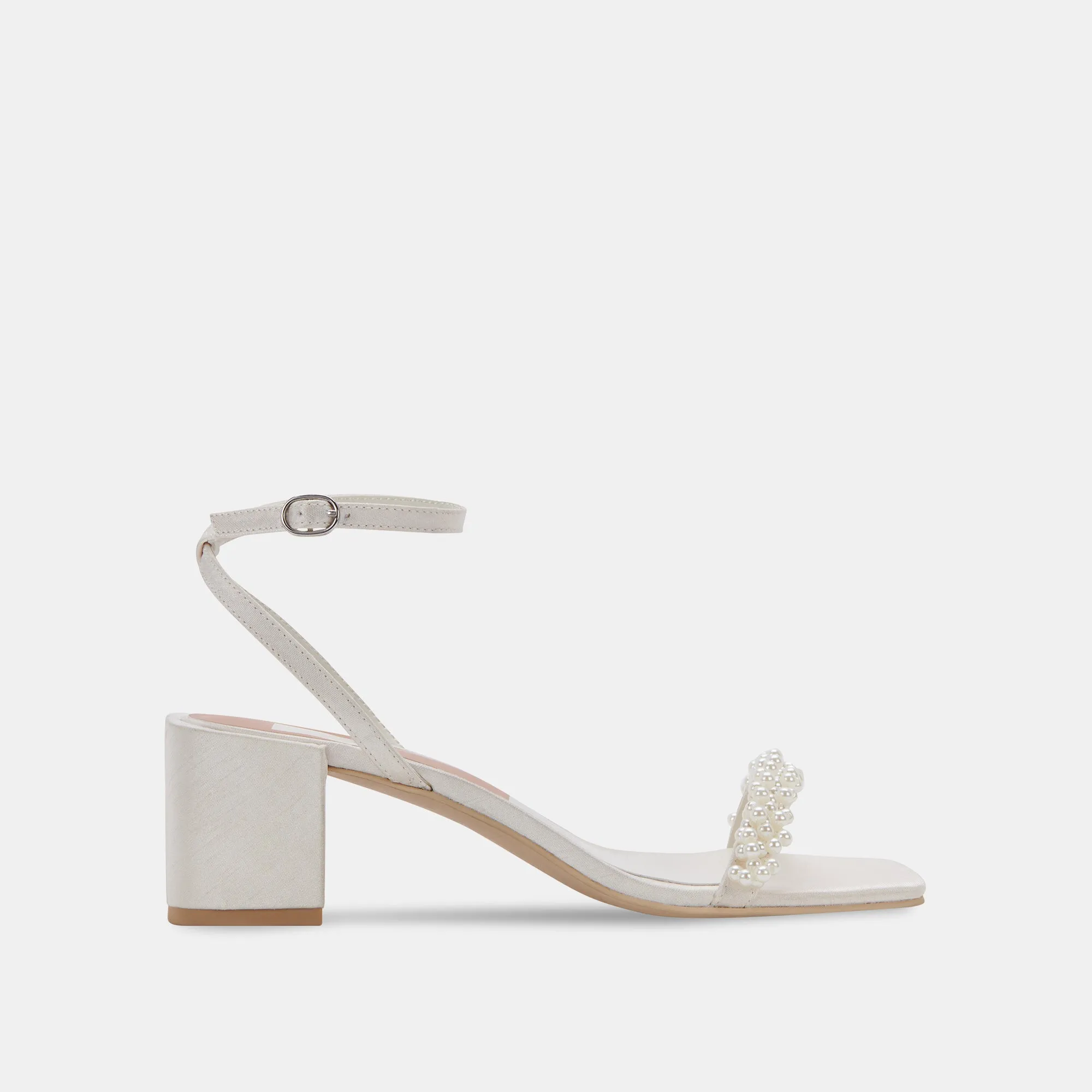 Flex grooves Comfortable Shoes ZALIMA HEELS VANILLA PEARLS