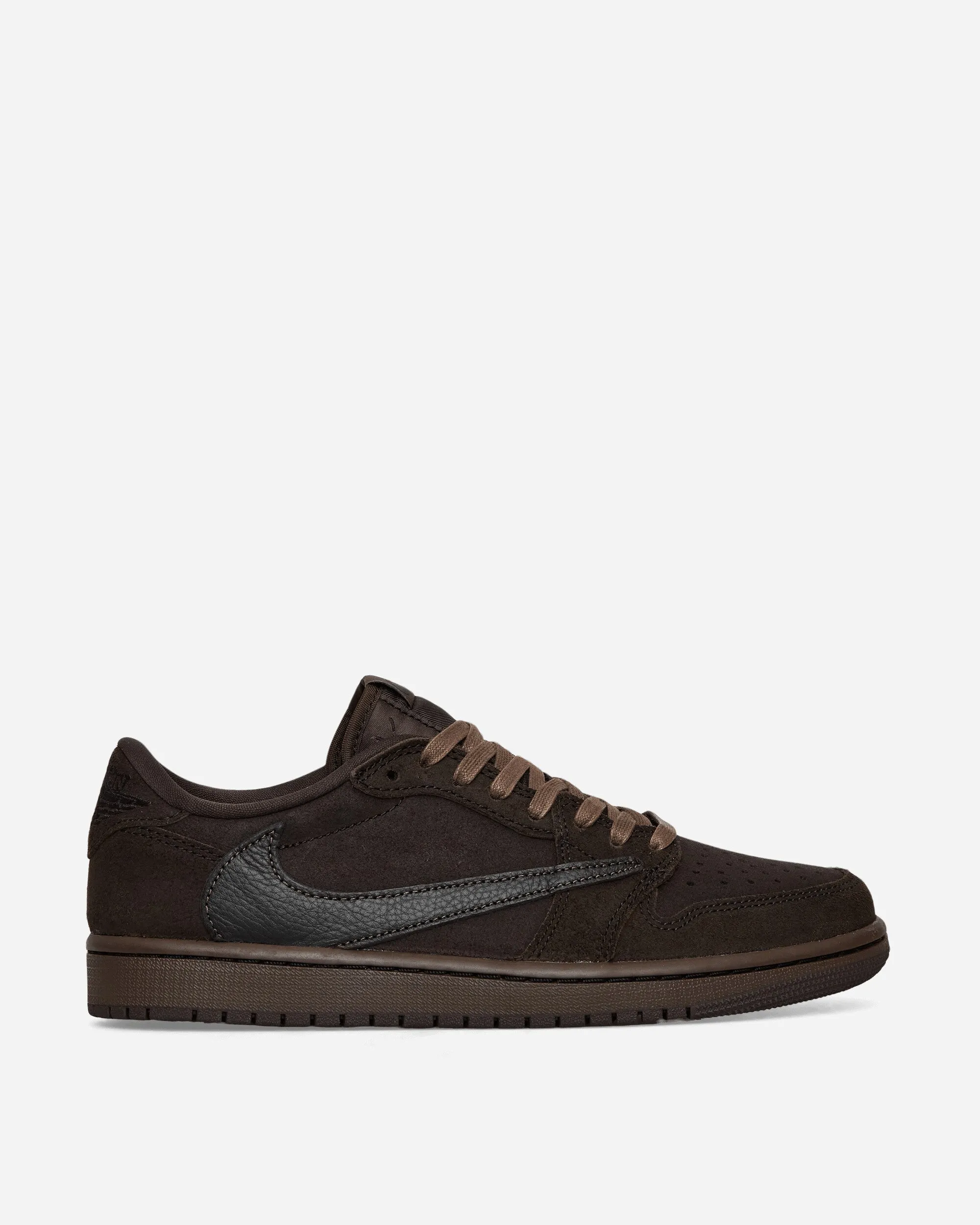 Travis Scott Air Jordan 1 Low Sneakers Velvet Brown / Dark Mocha Shine Jog Casual Elegance
