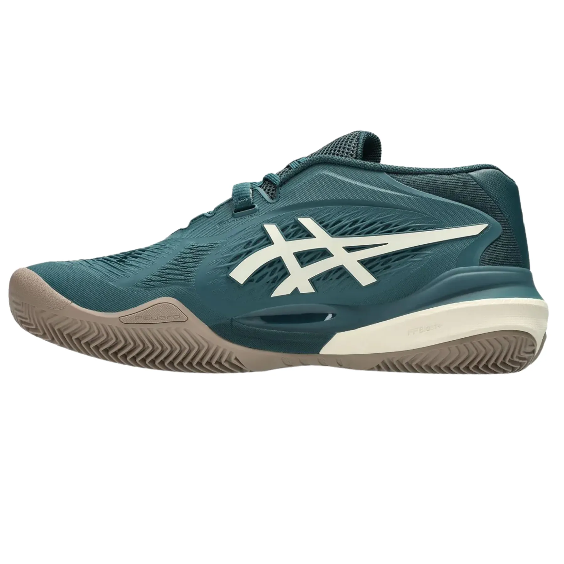 Asics Gel-Resolution X Clay Mens Tennis Shoes - Saxon Green / Birch Ventilation Mesh