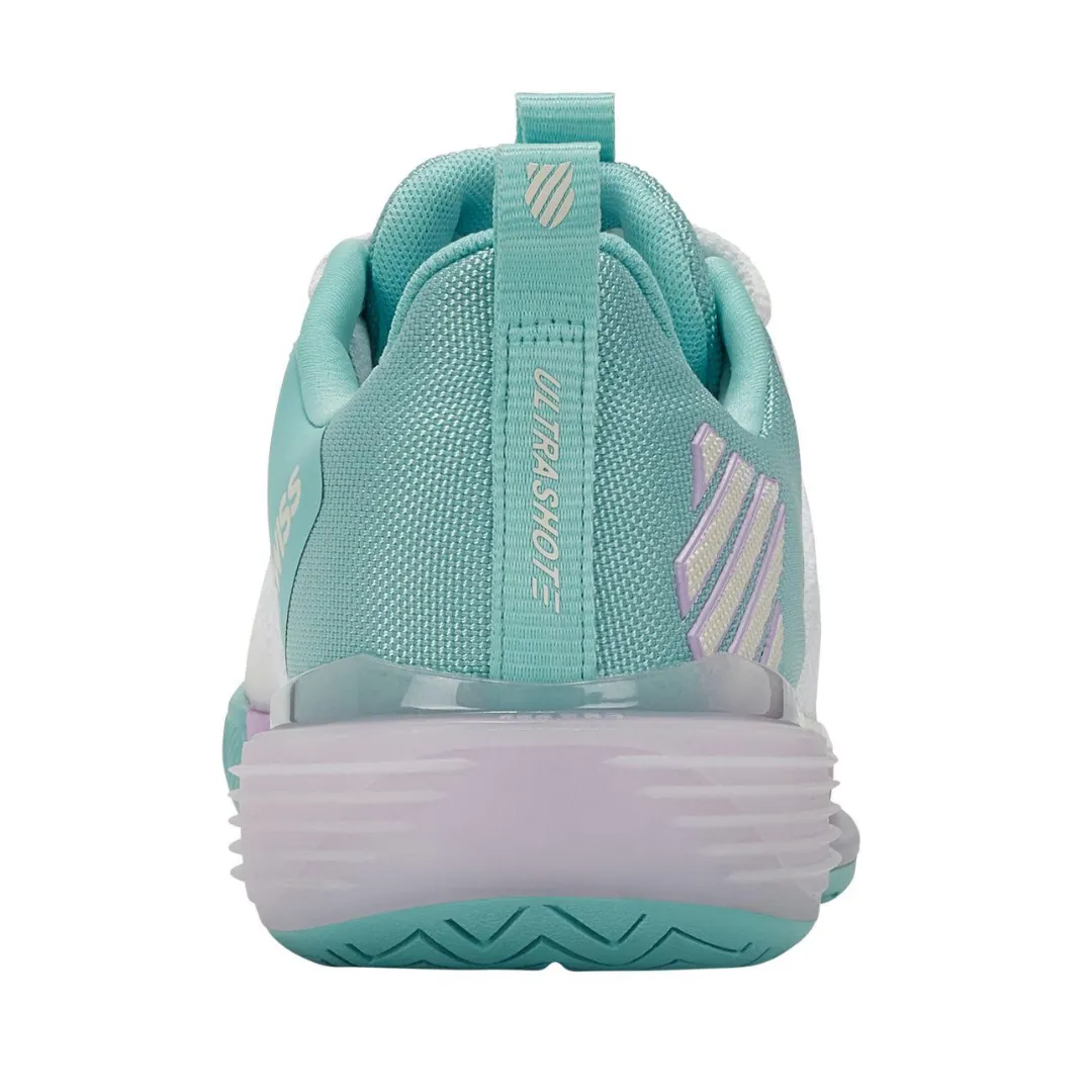 K Swiss Ultrashot 3 AC Women Tennis Shoes -  White/Angel Blue/Lilac All terrain young adults