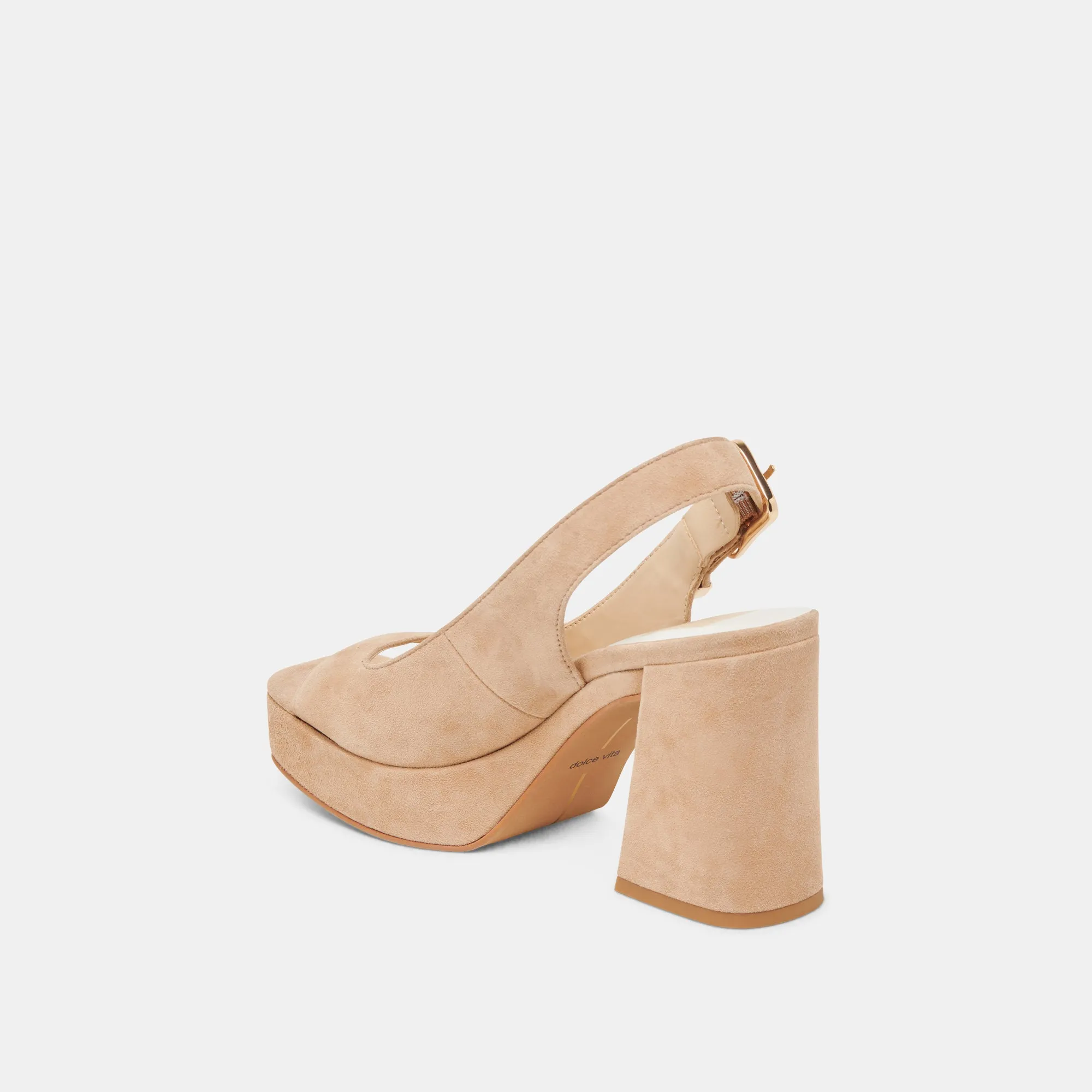 FLORES HEELS BAMBOO SUEDE Impact protection