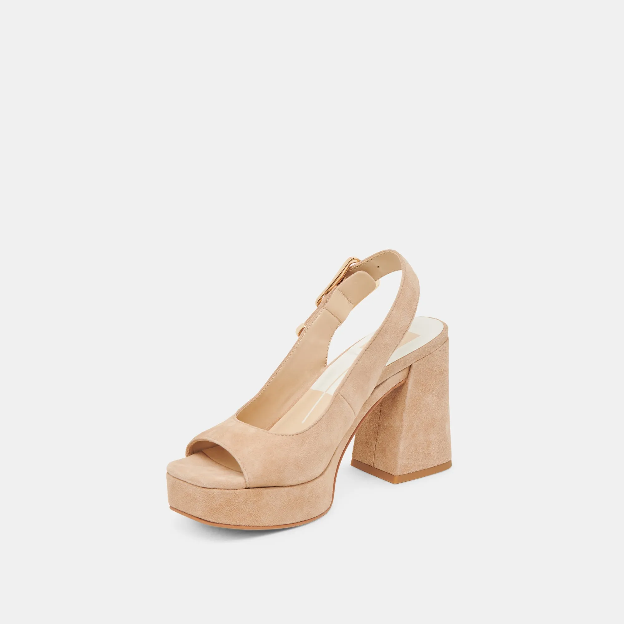 FLORES HEELS BAMBOO SUEDE Laser cut Easy To Clean