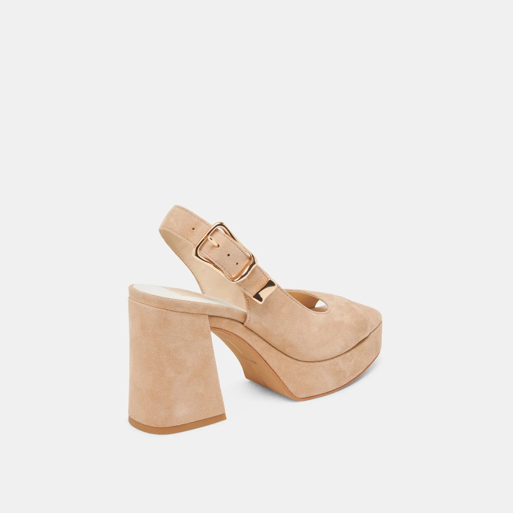Sophisticated FLORES HEELS BAMBOO SUEDE