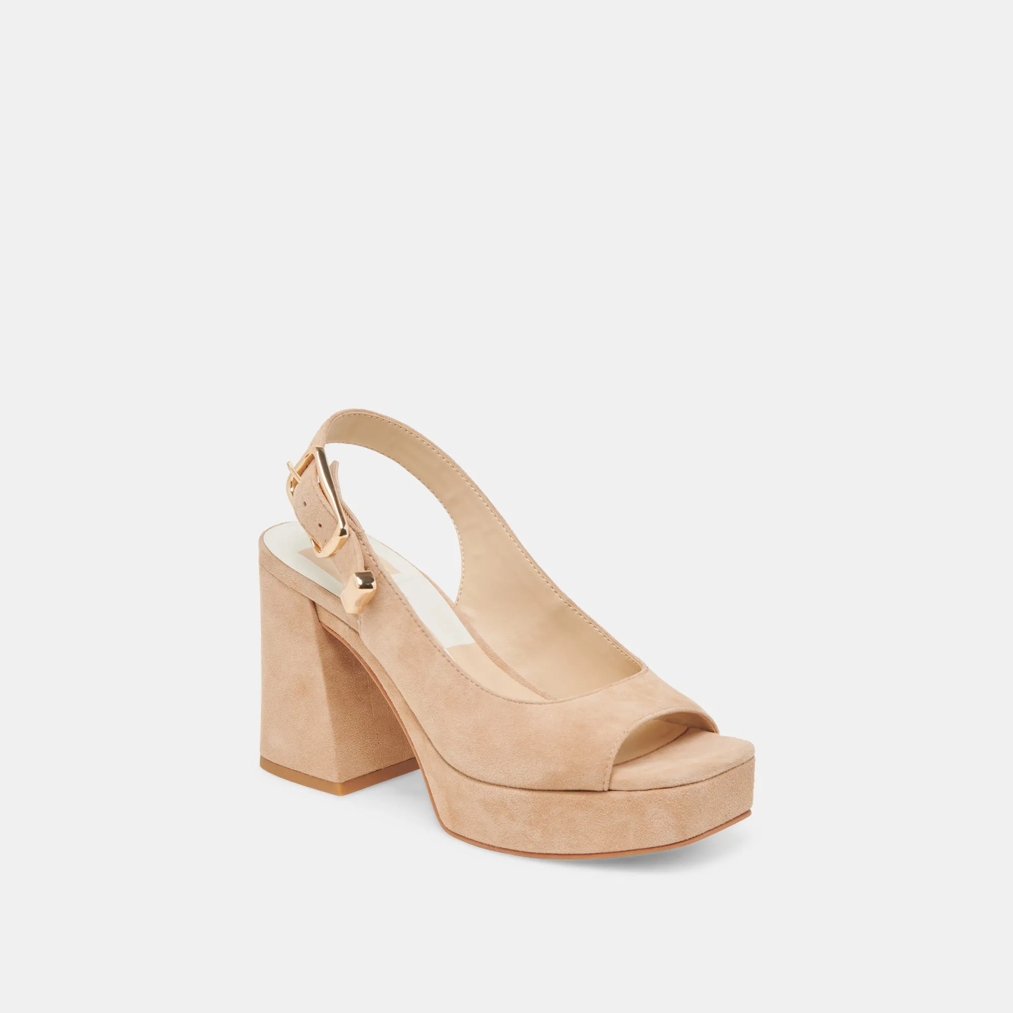 FLORES HEELS BAMBOO SUEDE Ergonomic Design Slip On Design