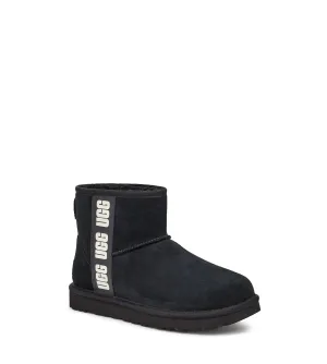 Women's Classic Mini Side Logo - Black & Red Easy Slide