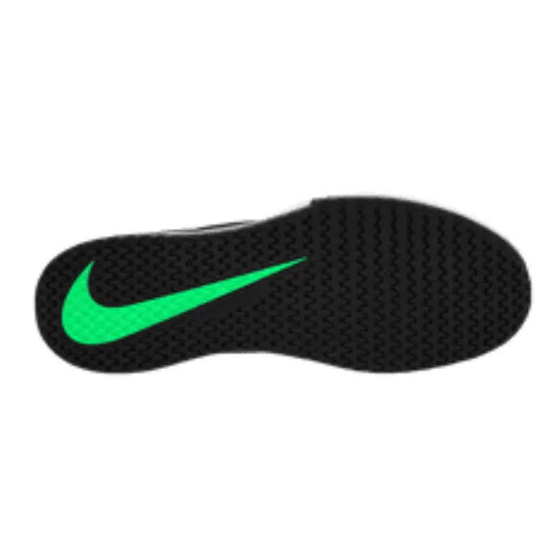 Nike Court Vapor Lite 2 Men Hard Court Tennis Shoes - Black/Poison Green-White Recreational Use Elastic